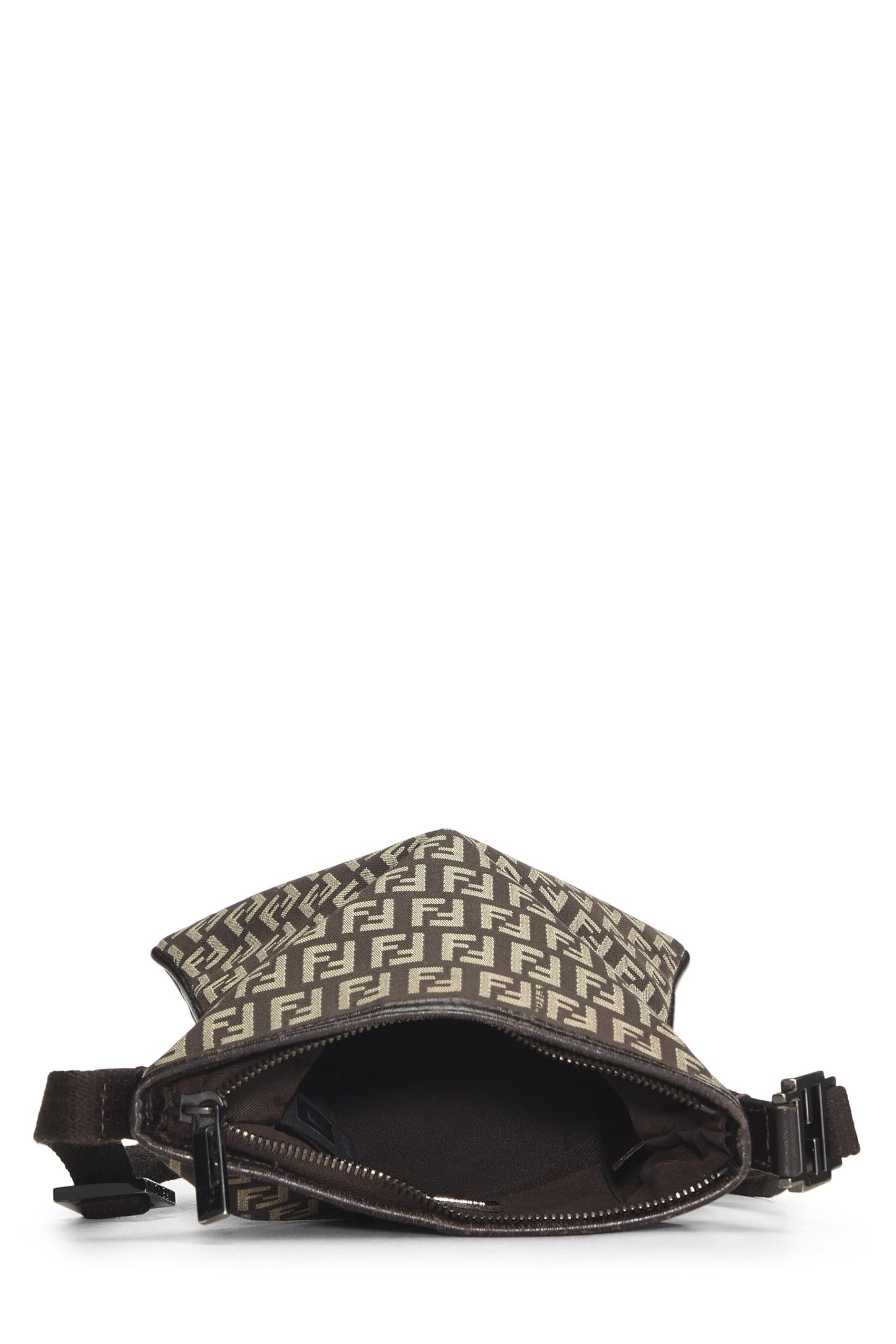Fendi, Brown Zucchino Canvas Crossbody, Brown
