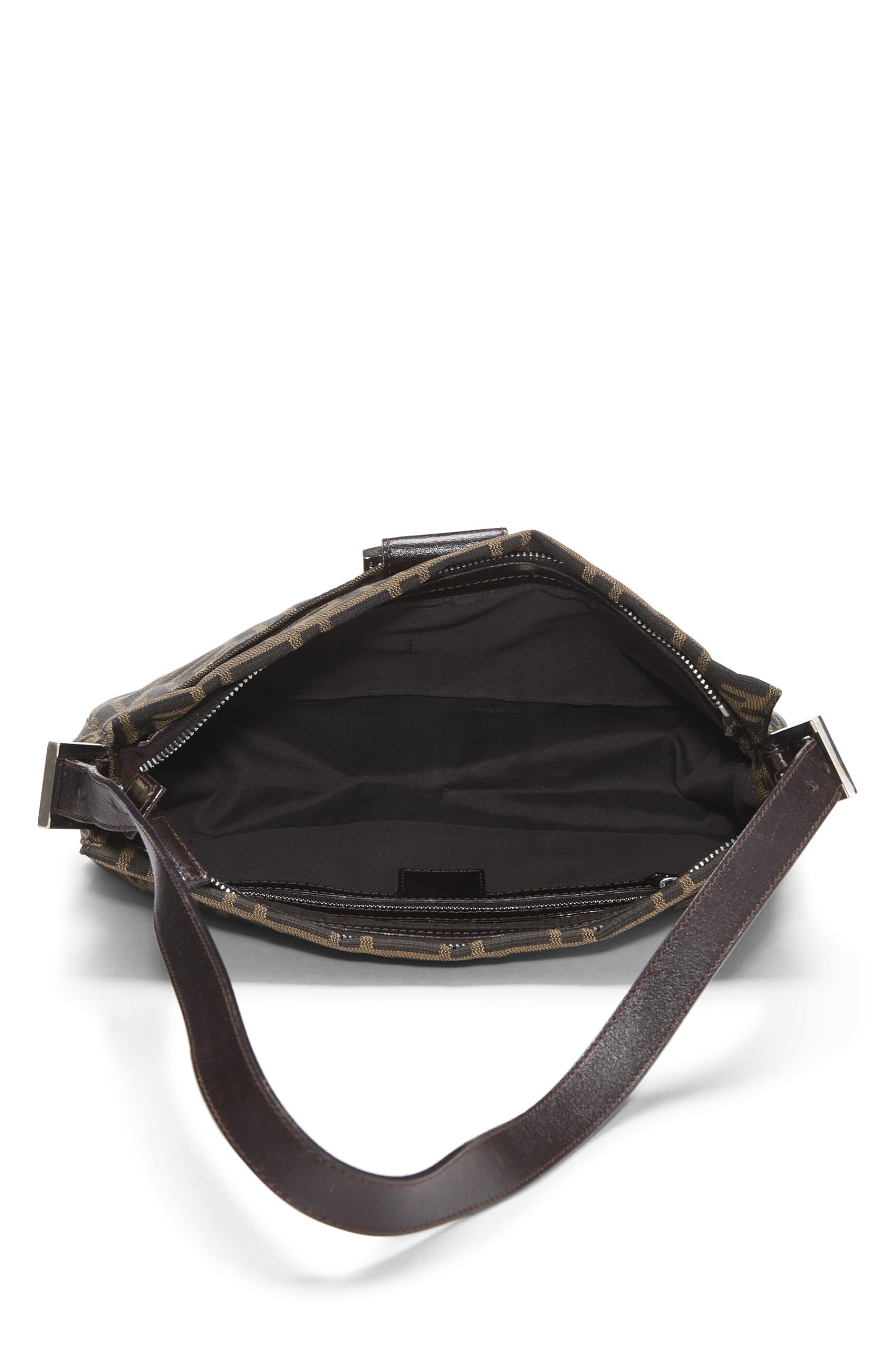 Fendi, Brown Zucca Canvas Shoulder Bag, Brown