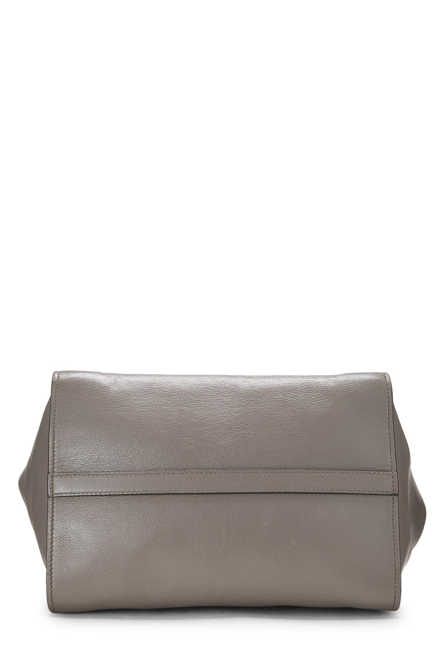 Prada, Grey Calfskin Trapeze Tote, Grey