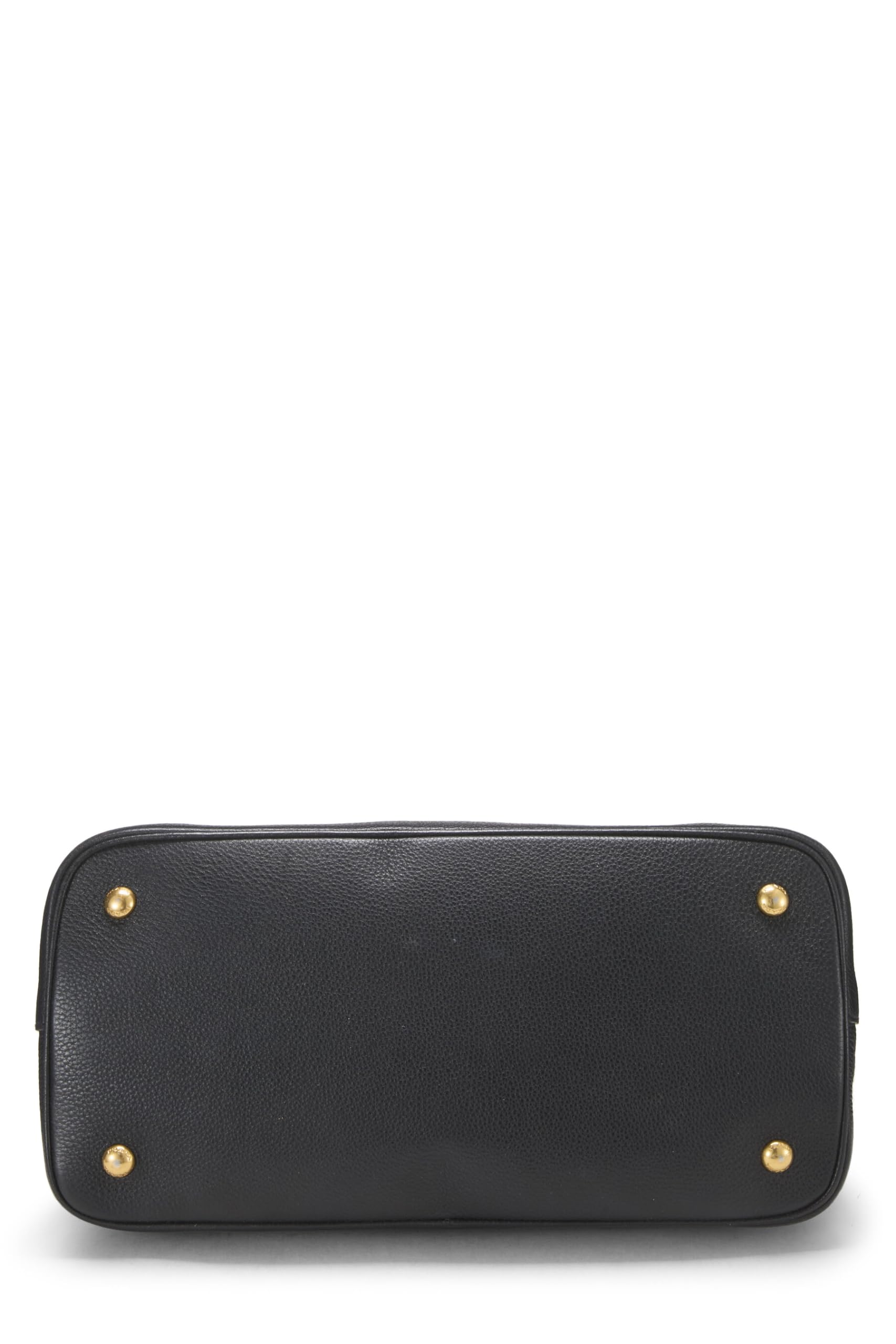 Prada, Black Vitello Daino Double Snap Tote Medium, Black