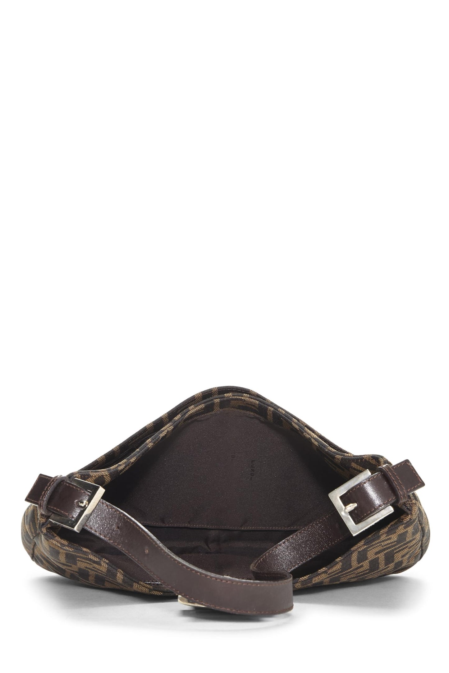Fendi, Brown Zucca Canvas Shoulder Bag, Brown