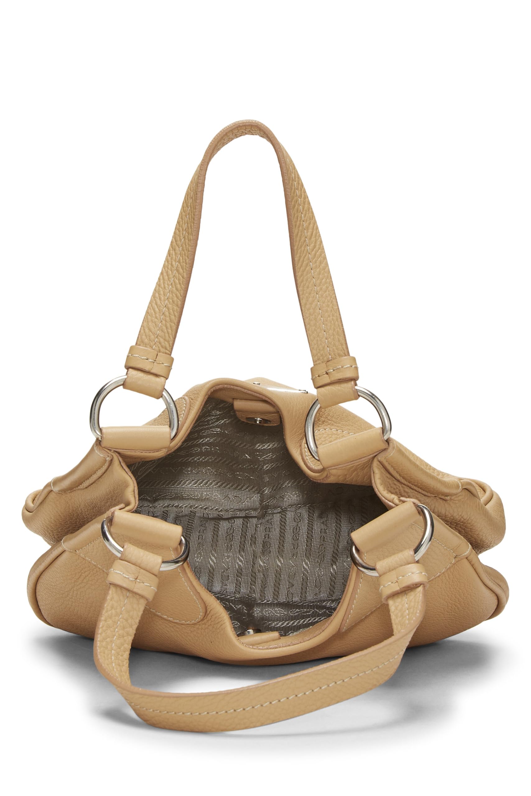 Prada, Beige Vitello Daino Shoulder Bag, Beige