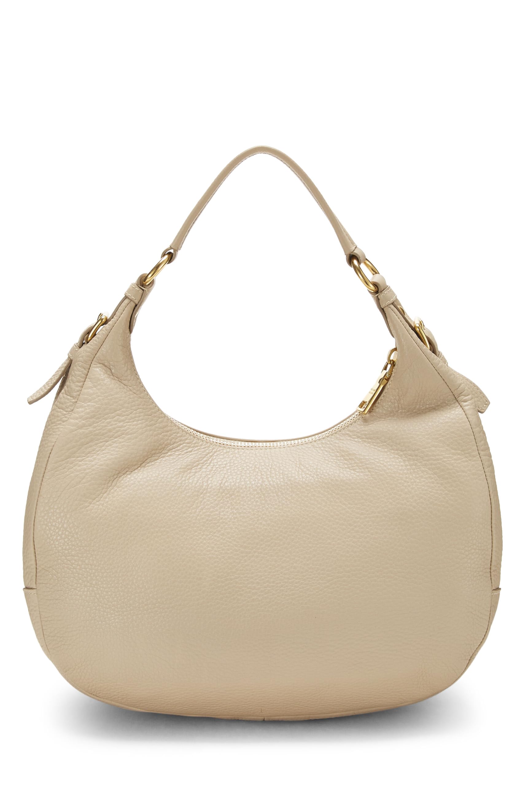 Prada, Beige Vitello Daino Hobo Medium, Beige