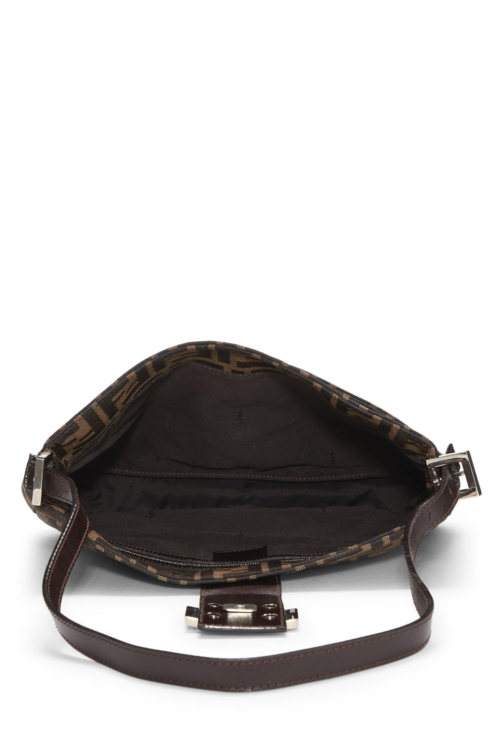 Fendi, Brown Zucca Canvas Shoulder Bag, Brown