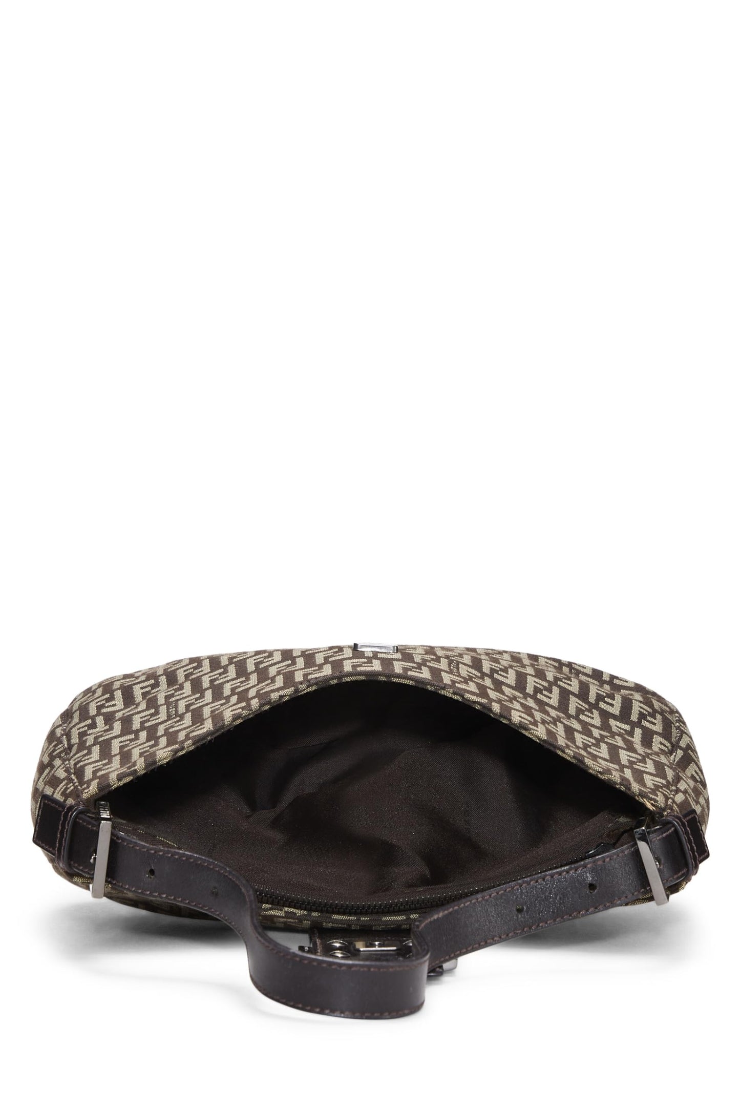 Fendi, Brown Zucchino Canvas Shoulder Bag, Brown