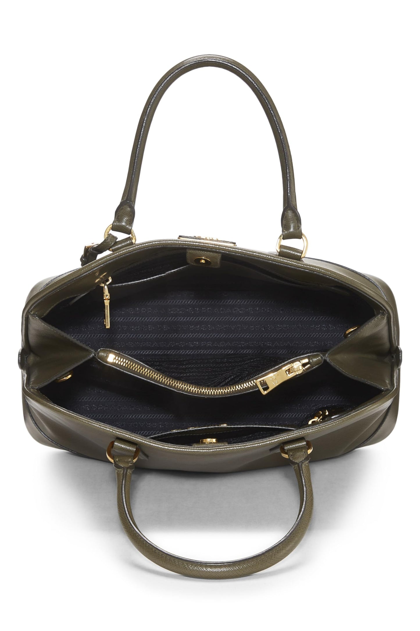 Prada, Green Saffiano Dome Tote, Green
