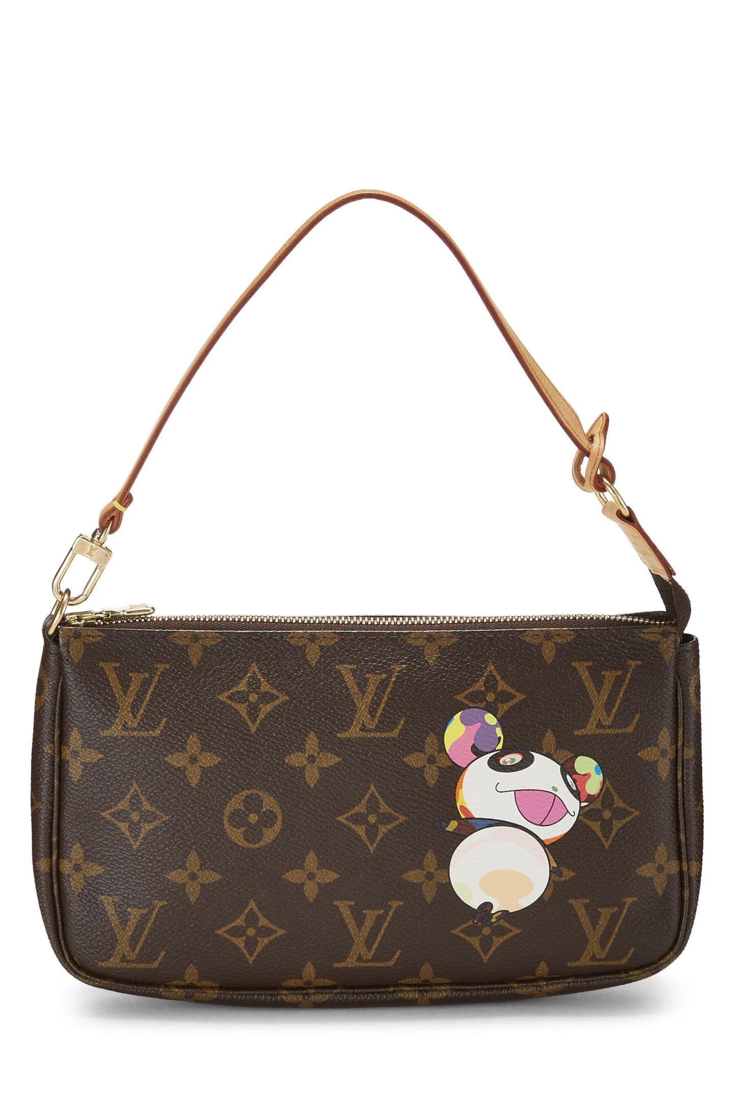 Louis Vuitton, Takashi Murakami x Louis Vuitton Monogram Canvas Panda Pochette Accessoires, Brown