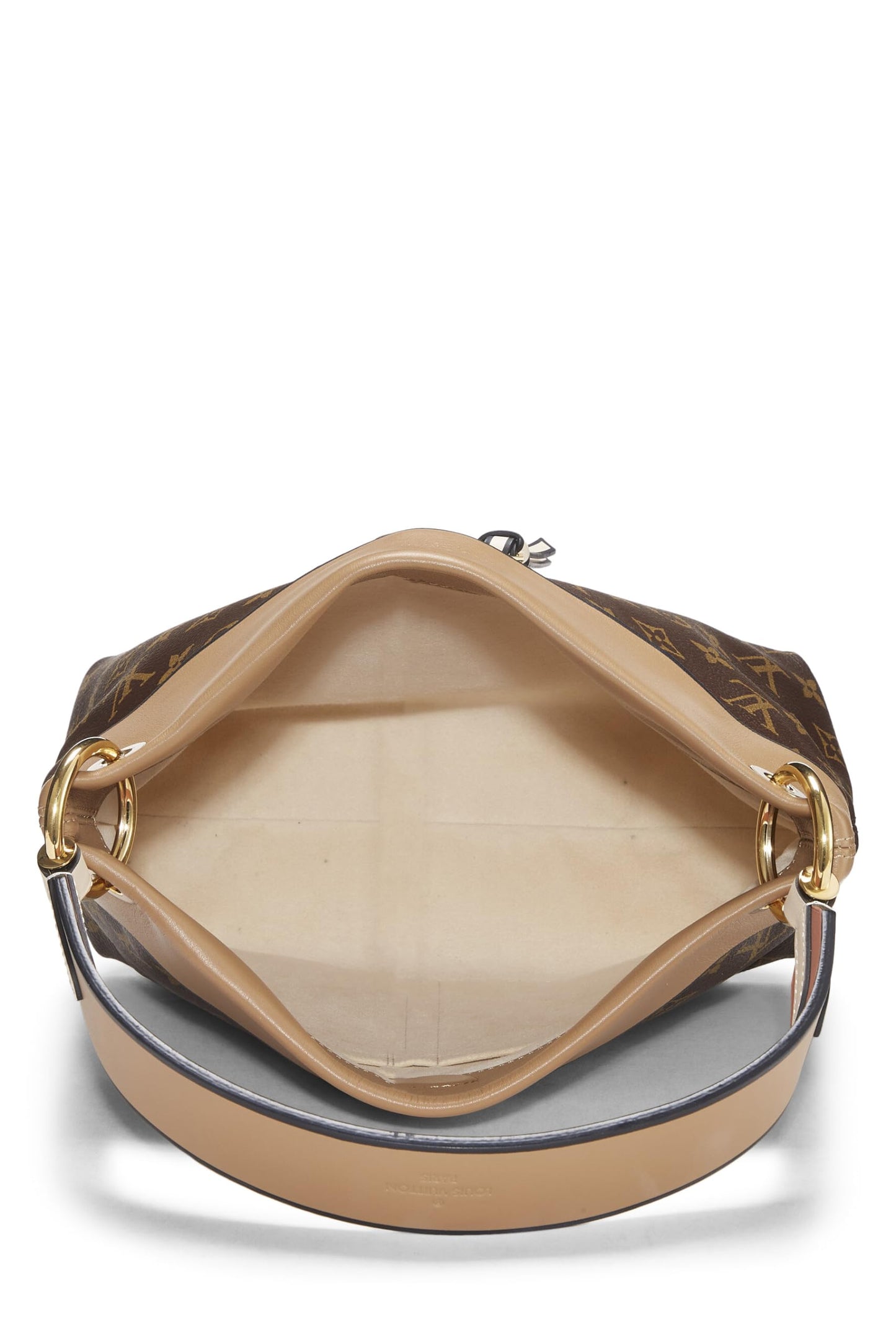 Louis Vuitton, Beige Monogram Canvas & Leather Tuileries Besace, Beige