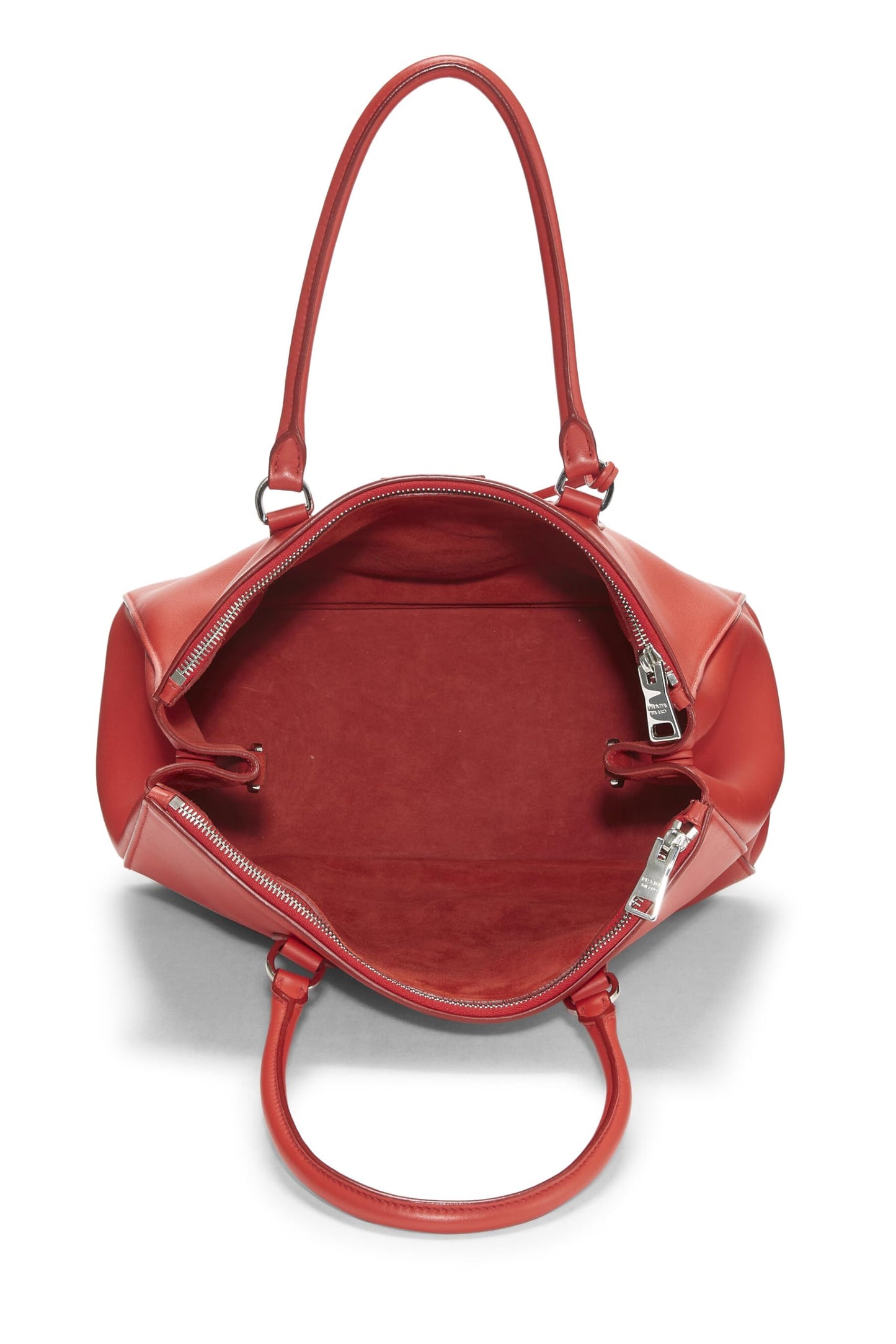 Prada, Red Calfskin Shopping Bag Medium, Red