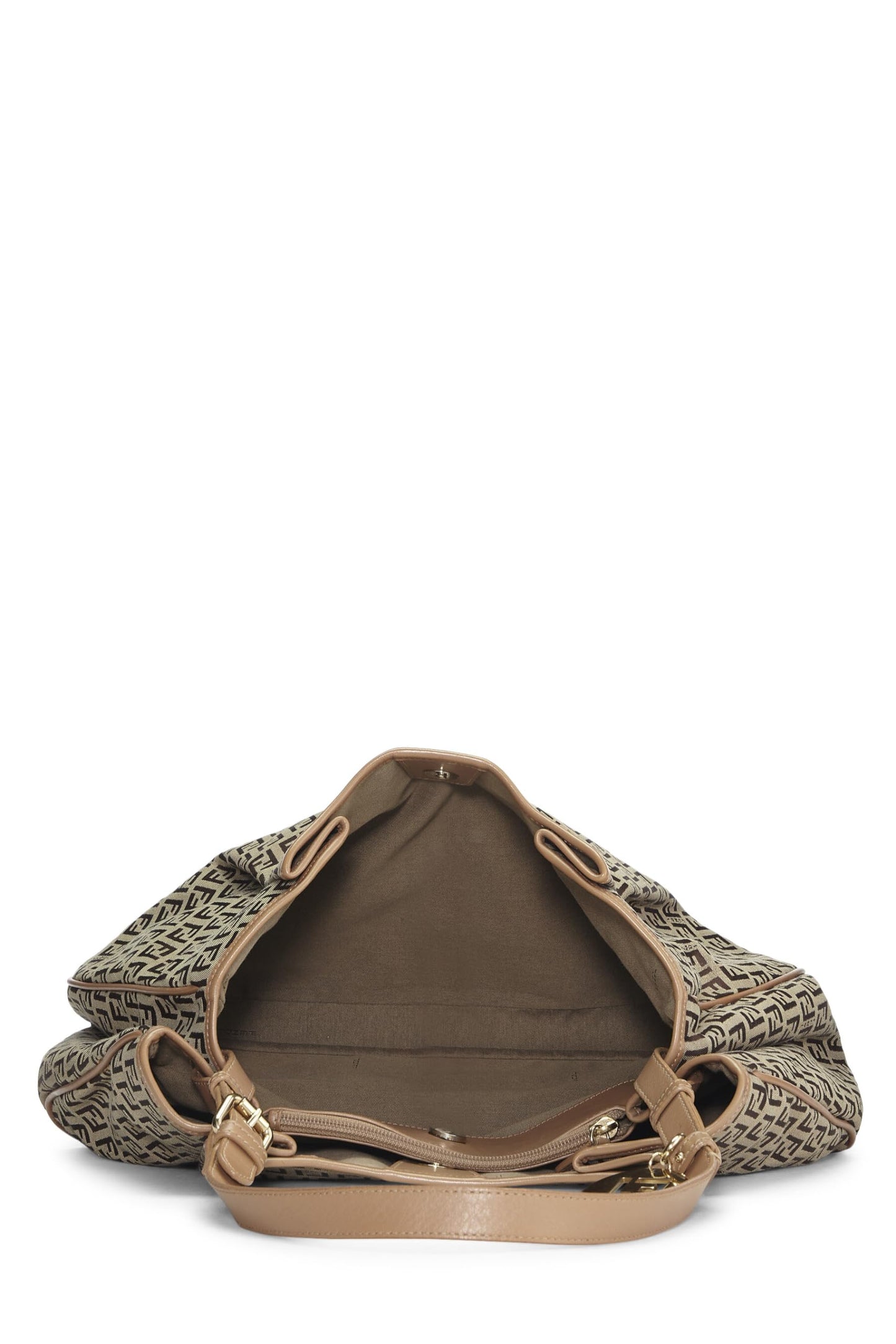 Fendi, Brown Zucchino Shoulder Bag Large, Brown