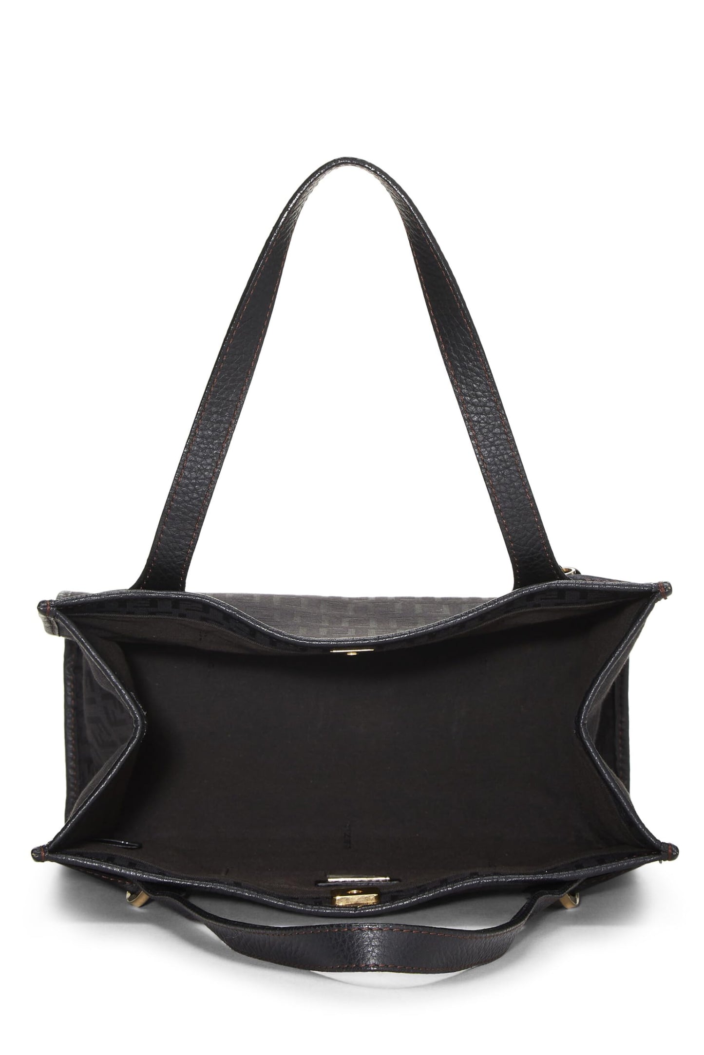 Fendi, Black Zucchino Canvas Tote Small, Black