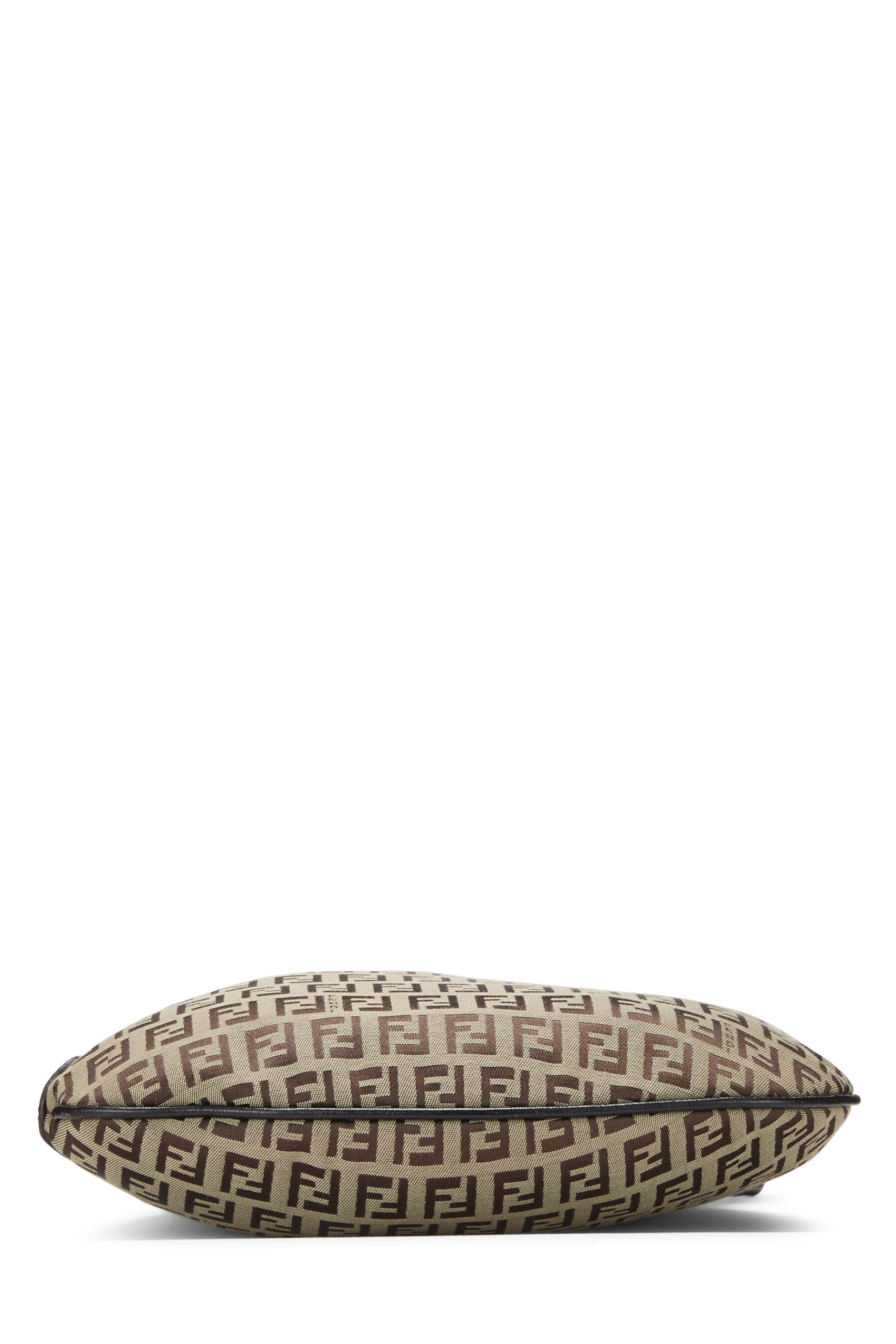 Fendi, Brown Zucchino Canvas Shoulder Bag, Brown