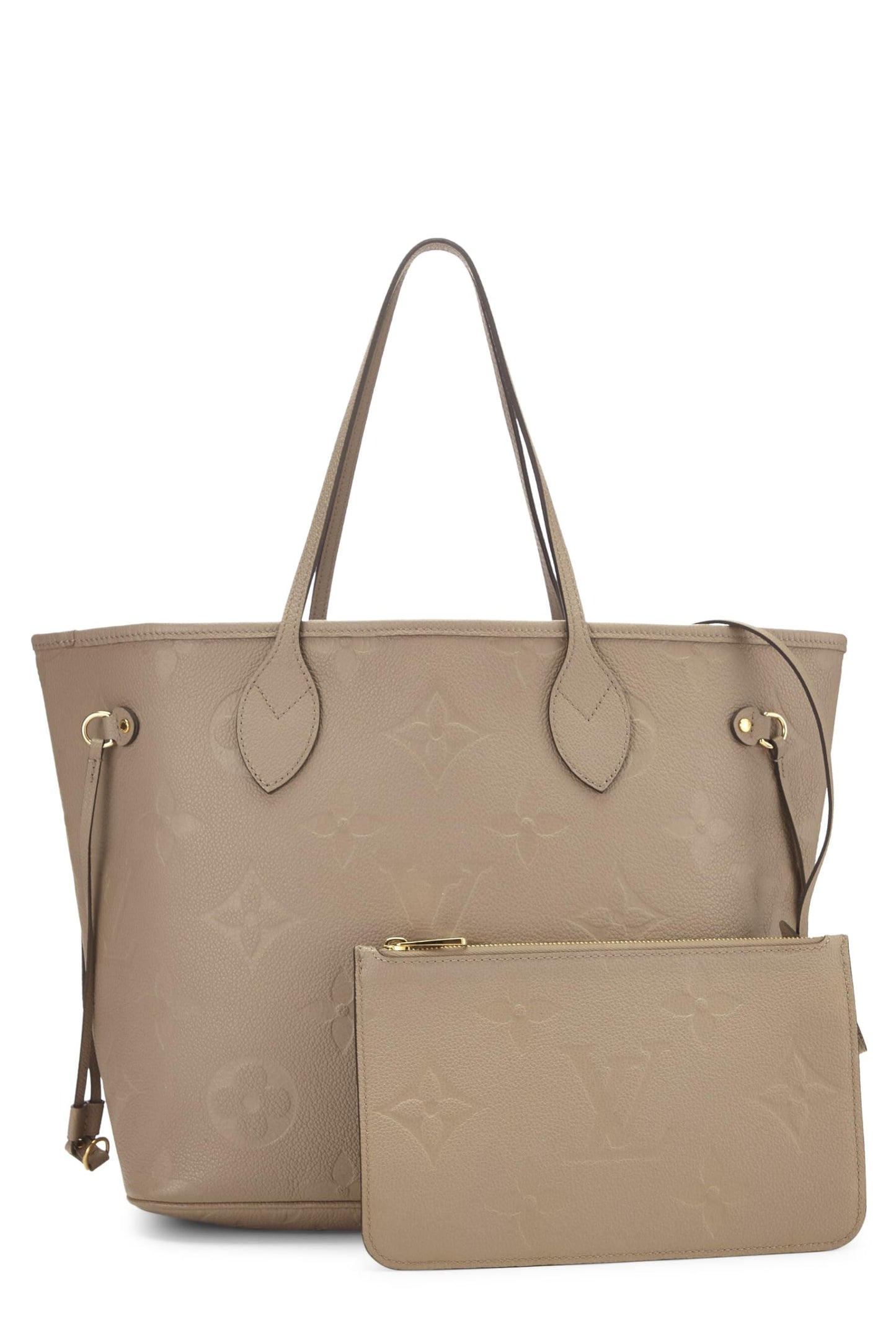 Louis Vuitton, Tourterelle Monogram Empreinte Giant Neverfull MM, Grey