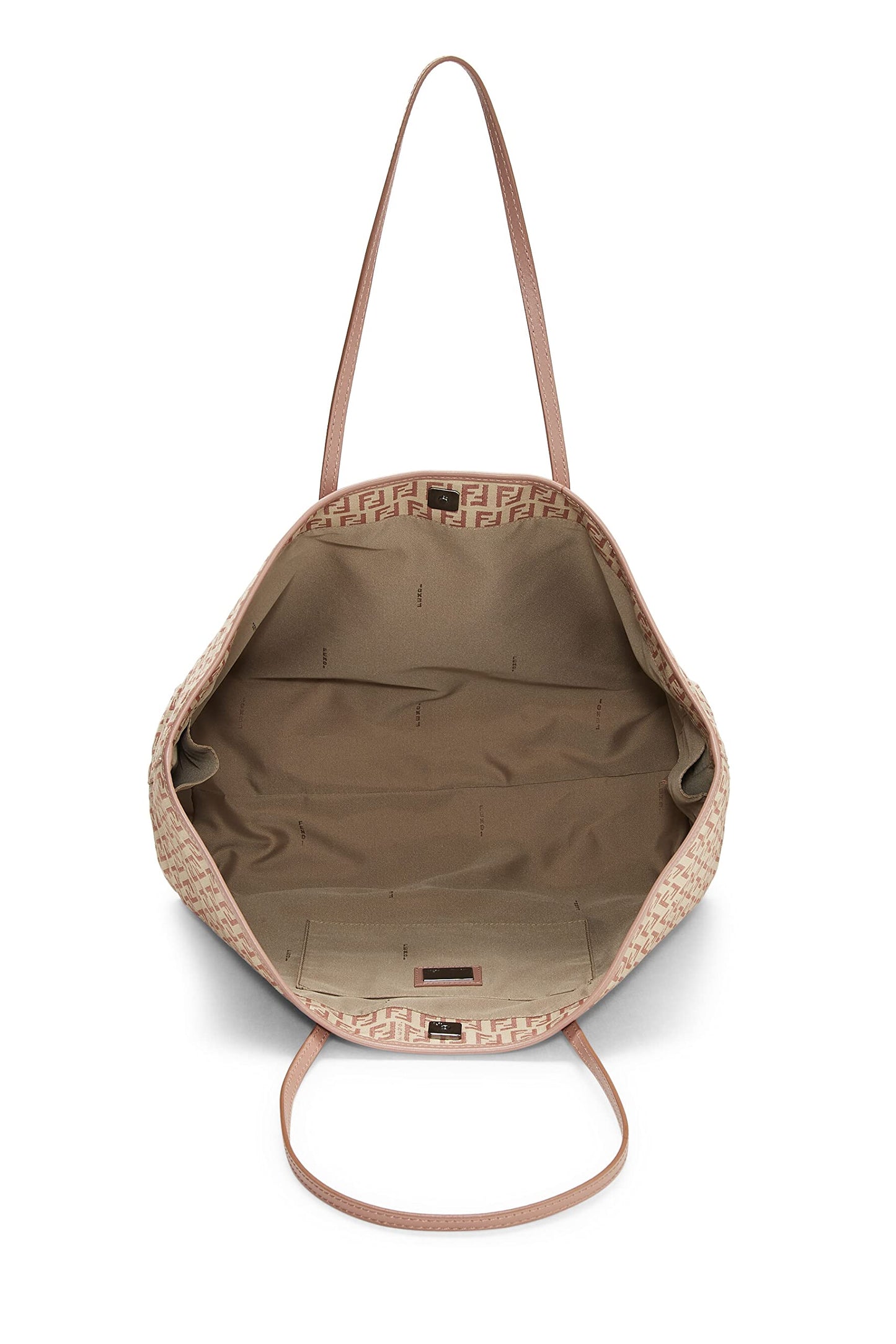Fendi, Pink Zucchino Canvas Tote Medium, Pink