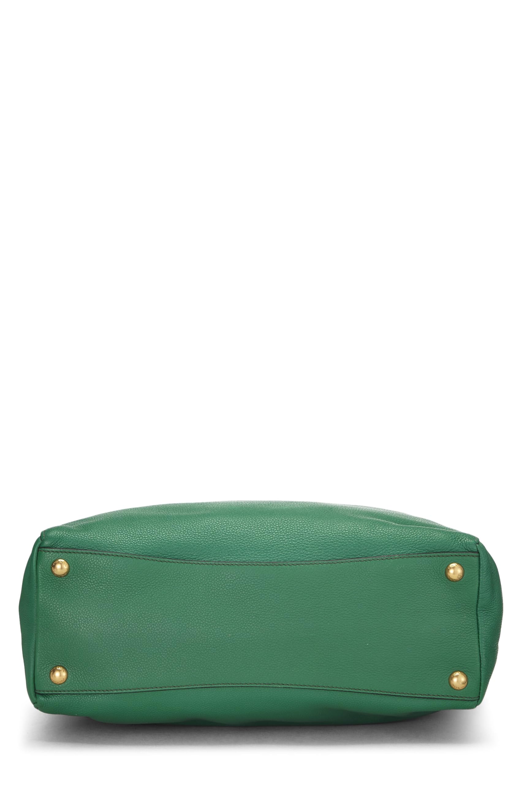 Prada, Green Vitello Grain Tote, Green