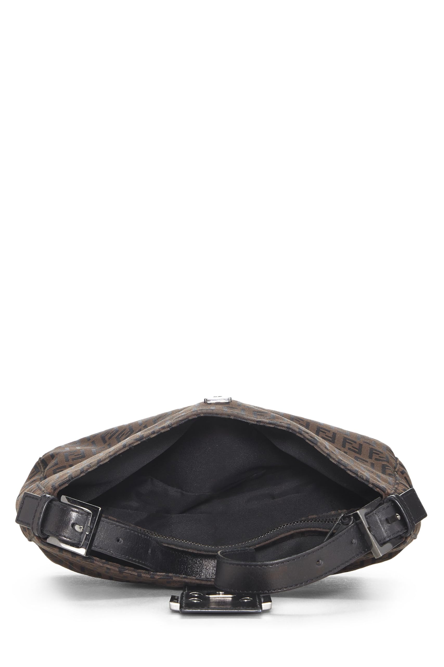 Fendi, Brown Zucchino Canvas Shoulder Bag, Brown
