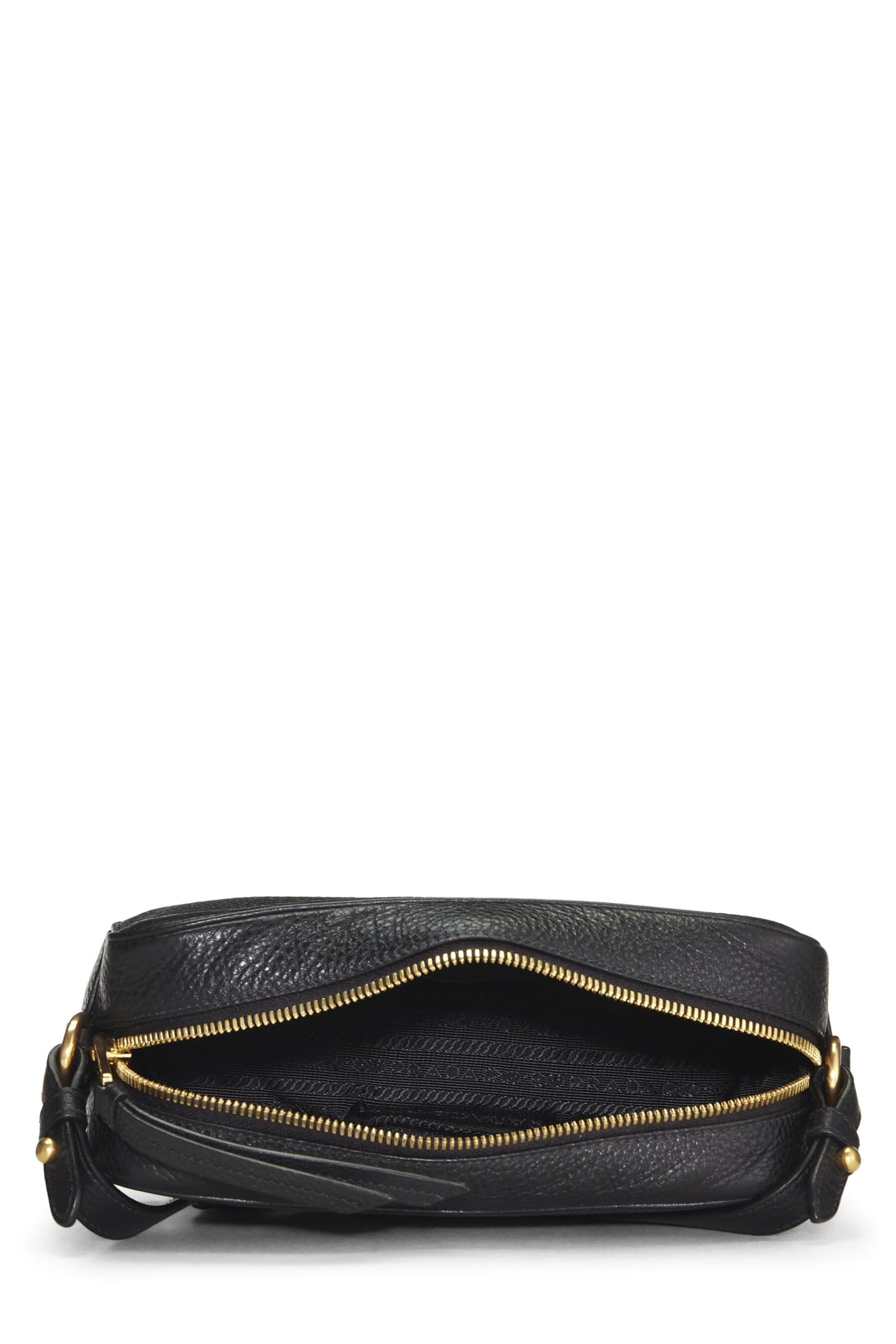 Prada, Black Vitello Daino Camera Bag, Black