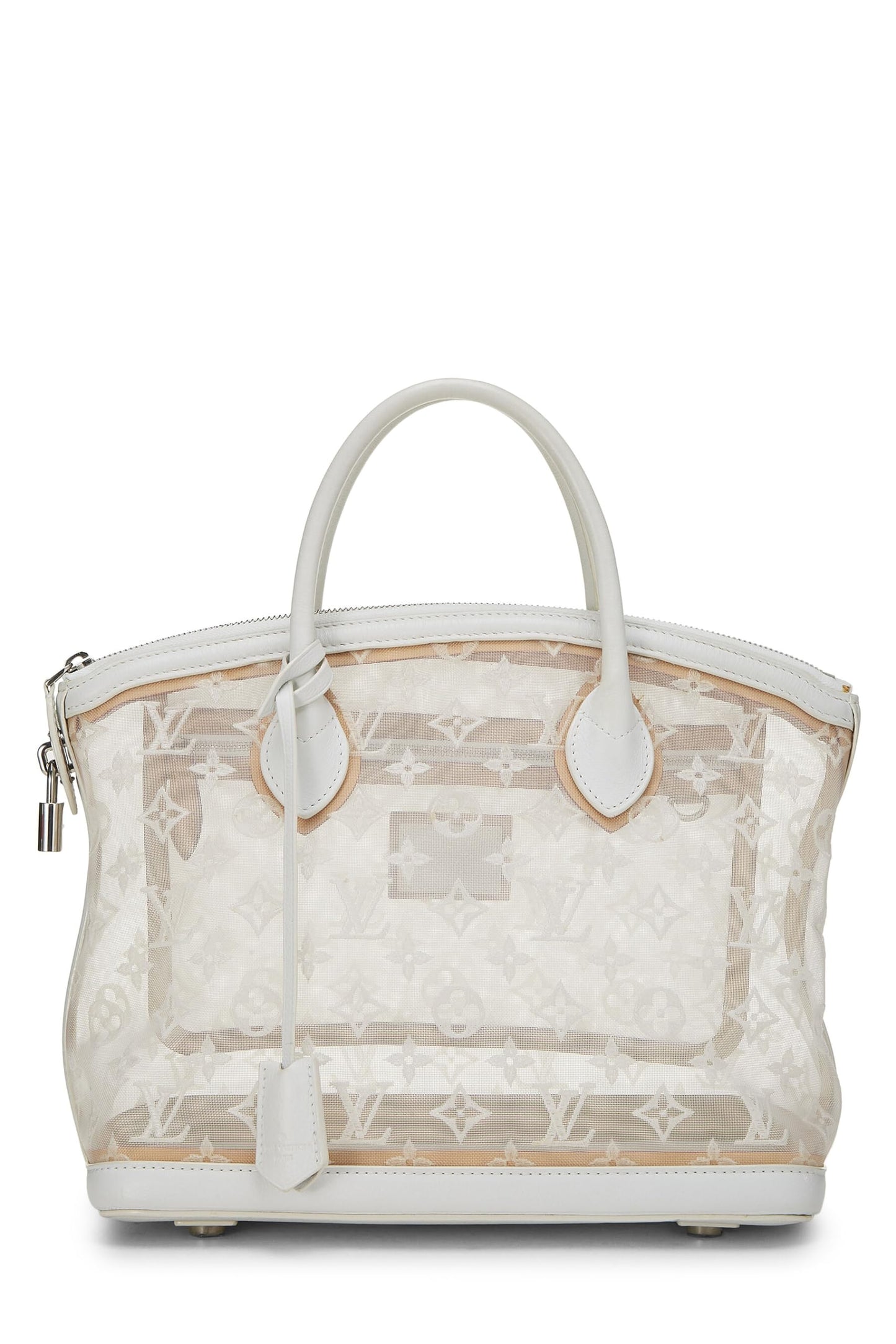 Louis Vuitton, White Monogram Mesh Transparence Lockit, White