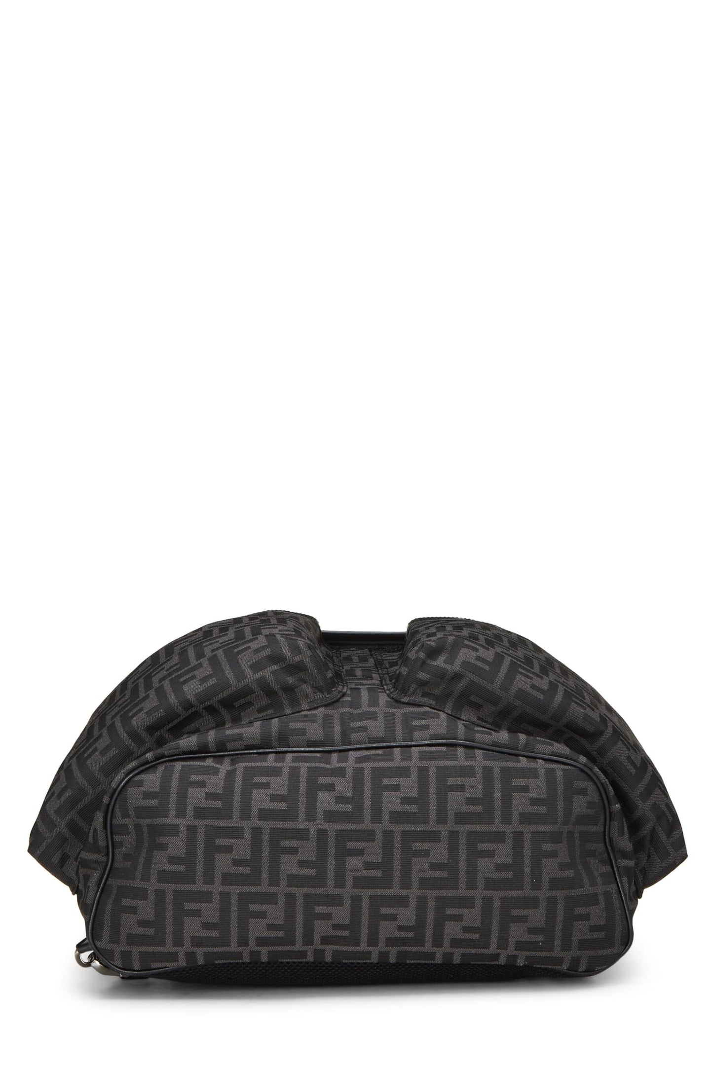 Fendi, Black Zucca Double Pocket Backpack, Black