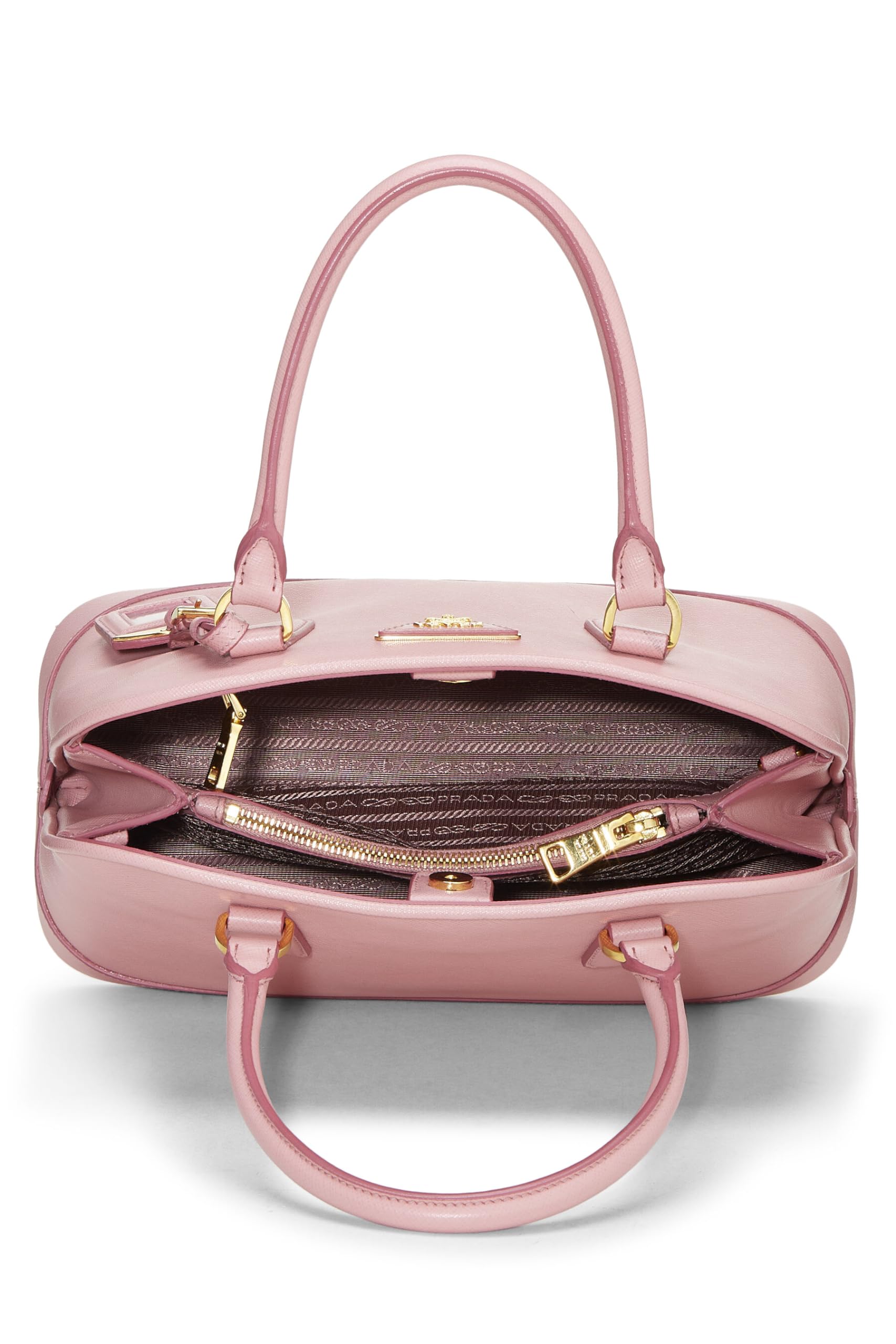 Prada, Pastel Pink Saffiano Dome Tote, Pink