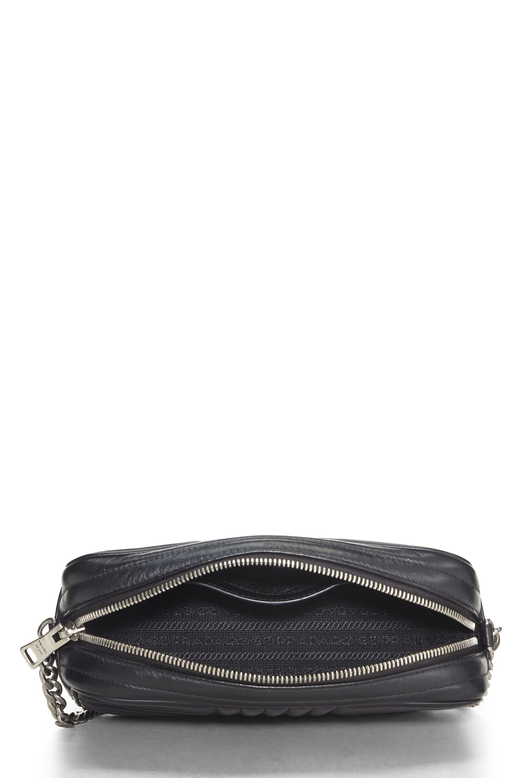 Prada, Black Calfskin Diagramme Camera Bag Medium, Black