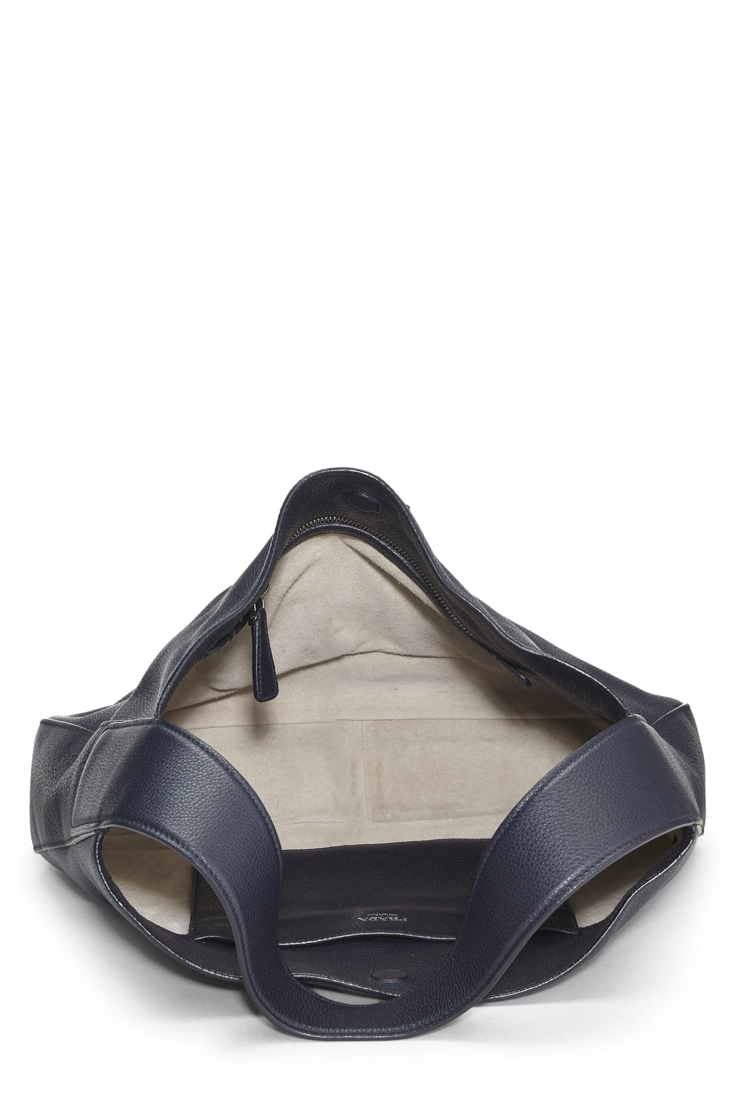 Prada, Navy Vitello Daino Hobo, Navy