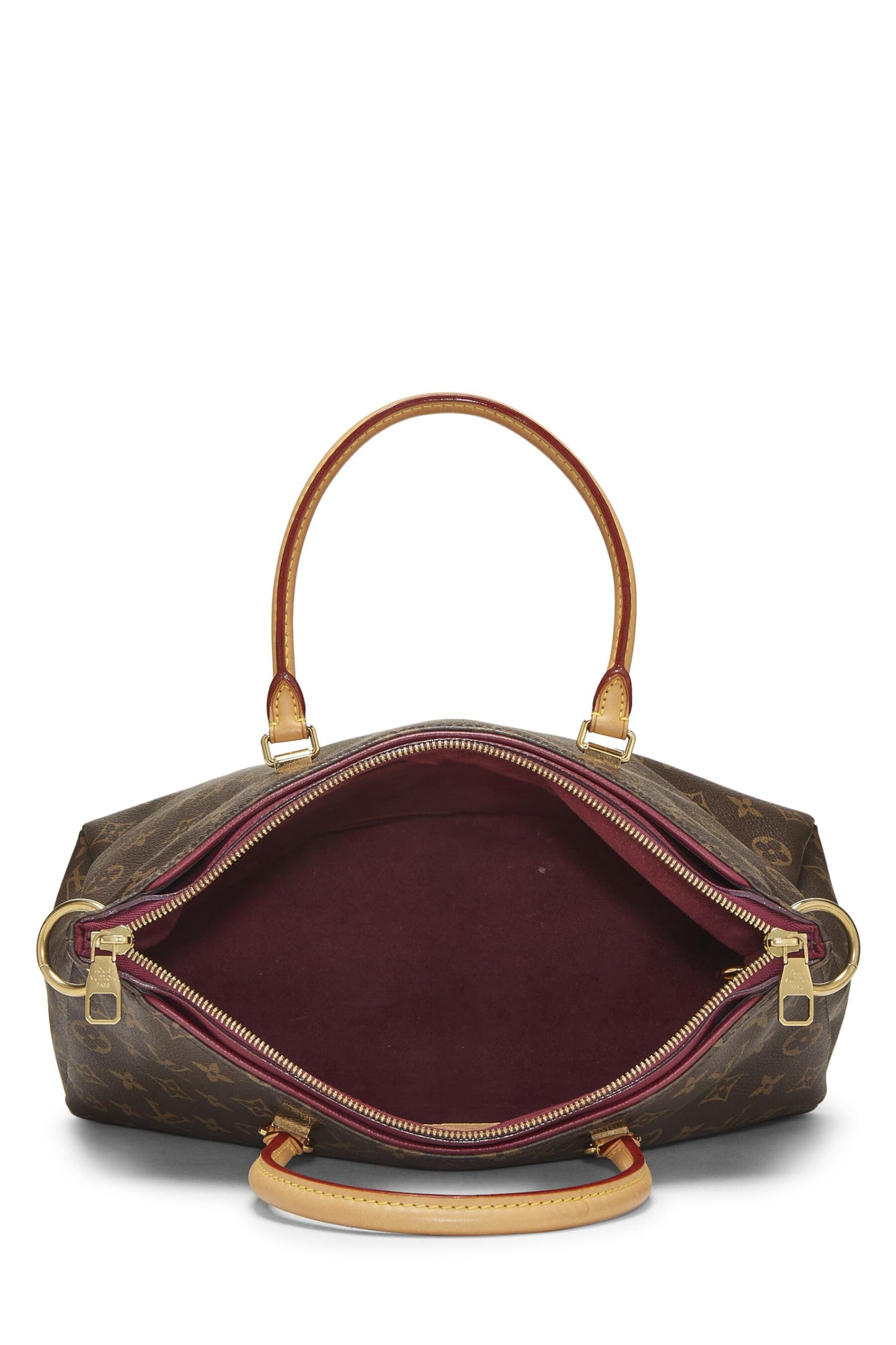 Louis Vuitton, Burgundy Monogram Canvas Pallas, Burgundy