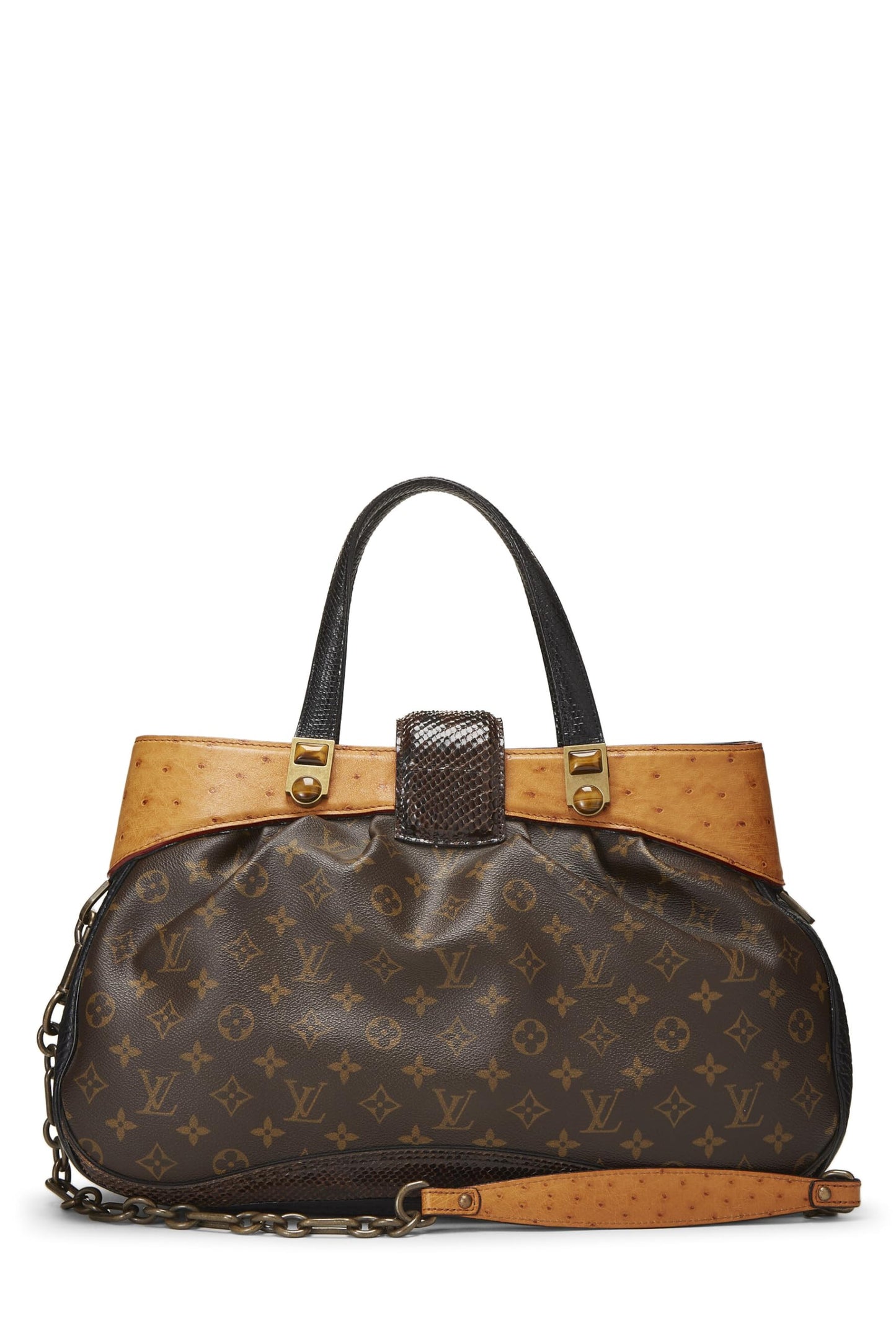 Louis Vuitton, Monogram Canvas Ostrich Oskar Waltz Bag, Brown