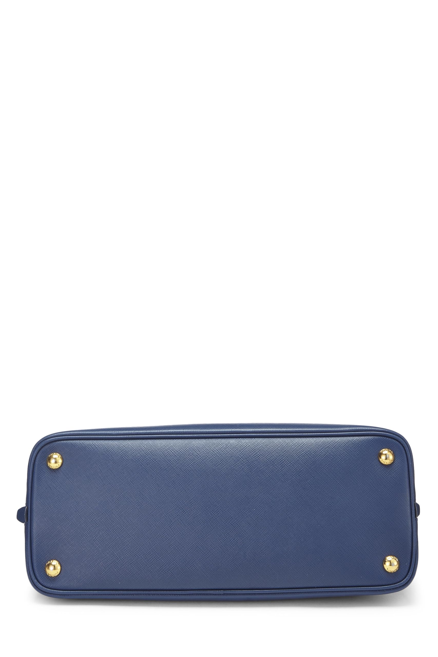Prada, Blue Saffiano Promenade Medium, Blue Luxury Handbag