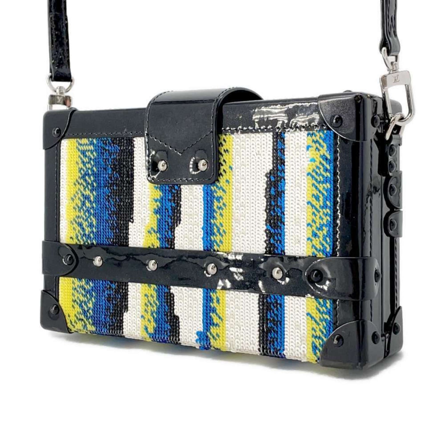 Louis Vuitton Noir Spangles Patent Leather Shoulder Bag