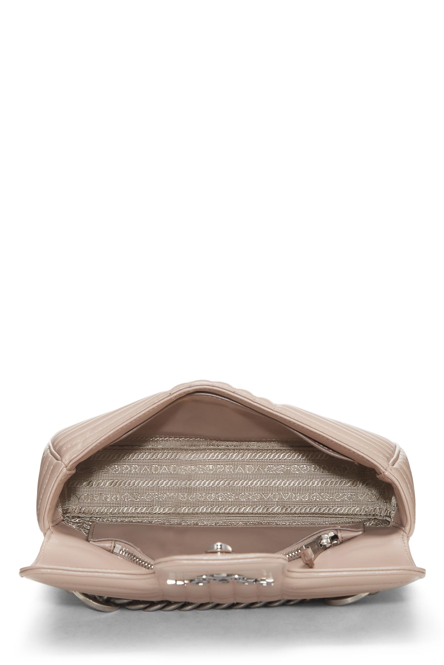 Prada, Pink Calfskin Diagramme Flap Bag Small, Pink
