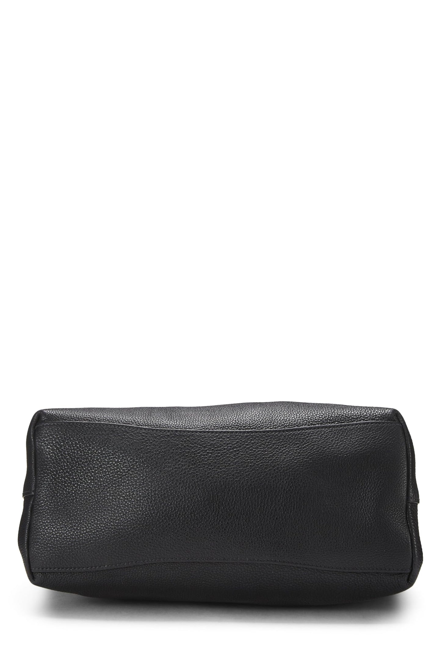 Prada, Black Vitello Daino Embossed Logo Hobo, Black