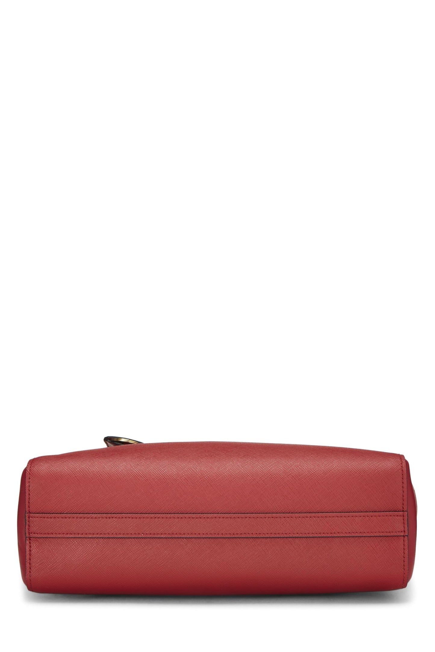 Prada, Red Saffiano Convertible Handbag Small, Red