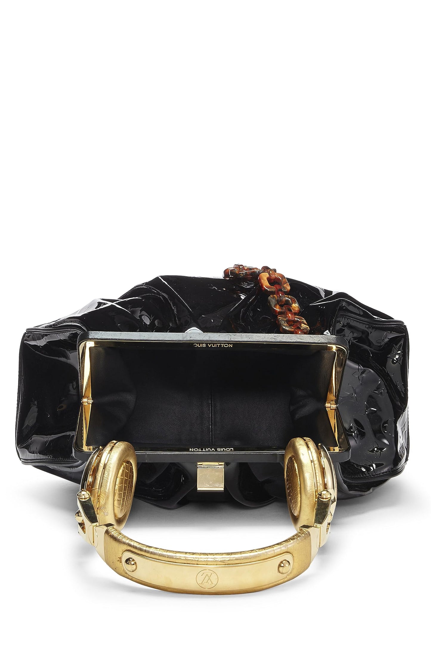 Louis Vuitton, Black Monogram Vernis Les Extraordinaires Headphone Bag, Black
