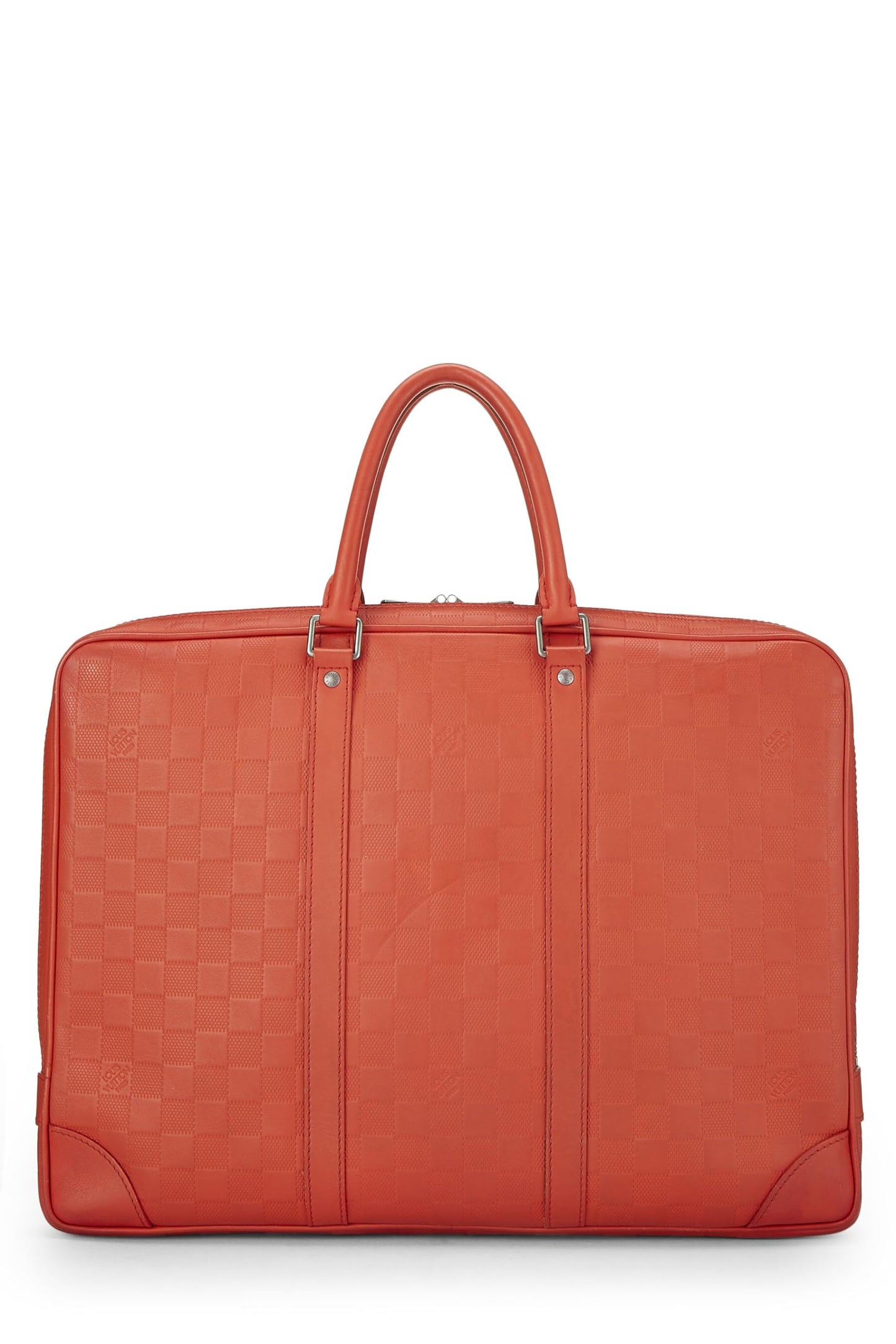 Louis Vuitton, Orange Damier Infini Porte Documents Voyage, Orange