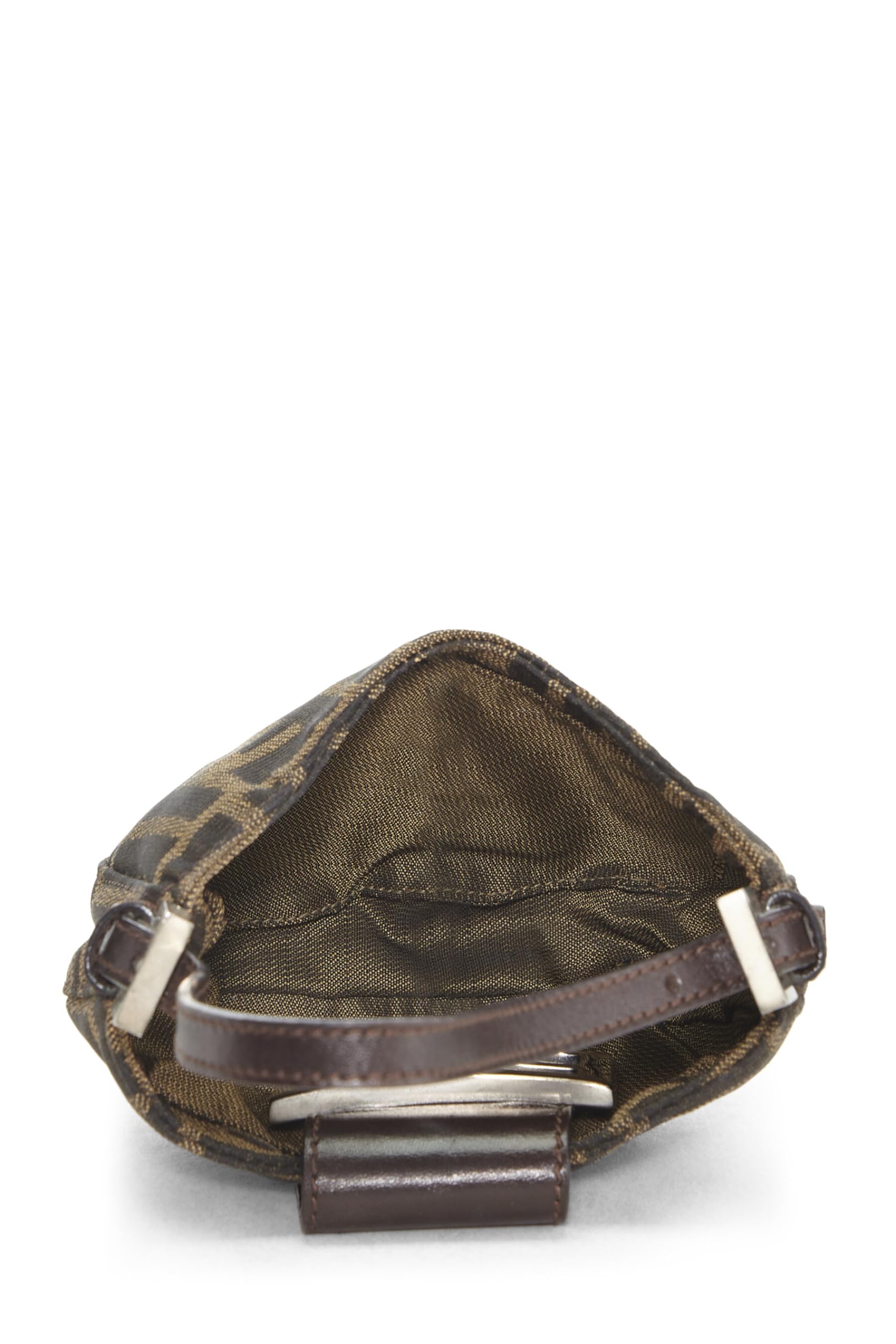 Fendi, Brown Zucca Canvas Croissant Mini, Brown