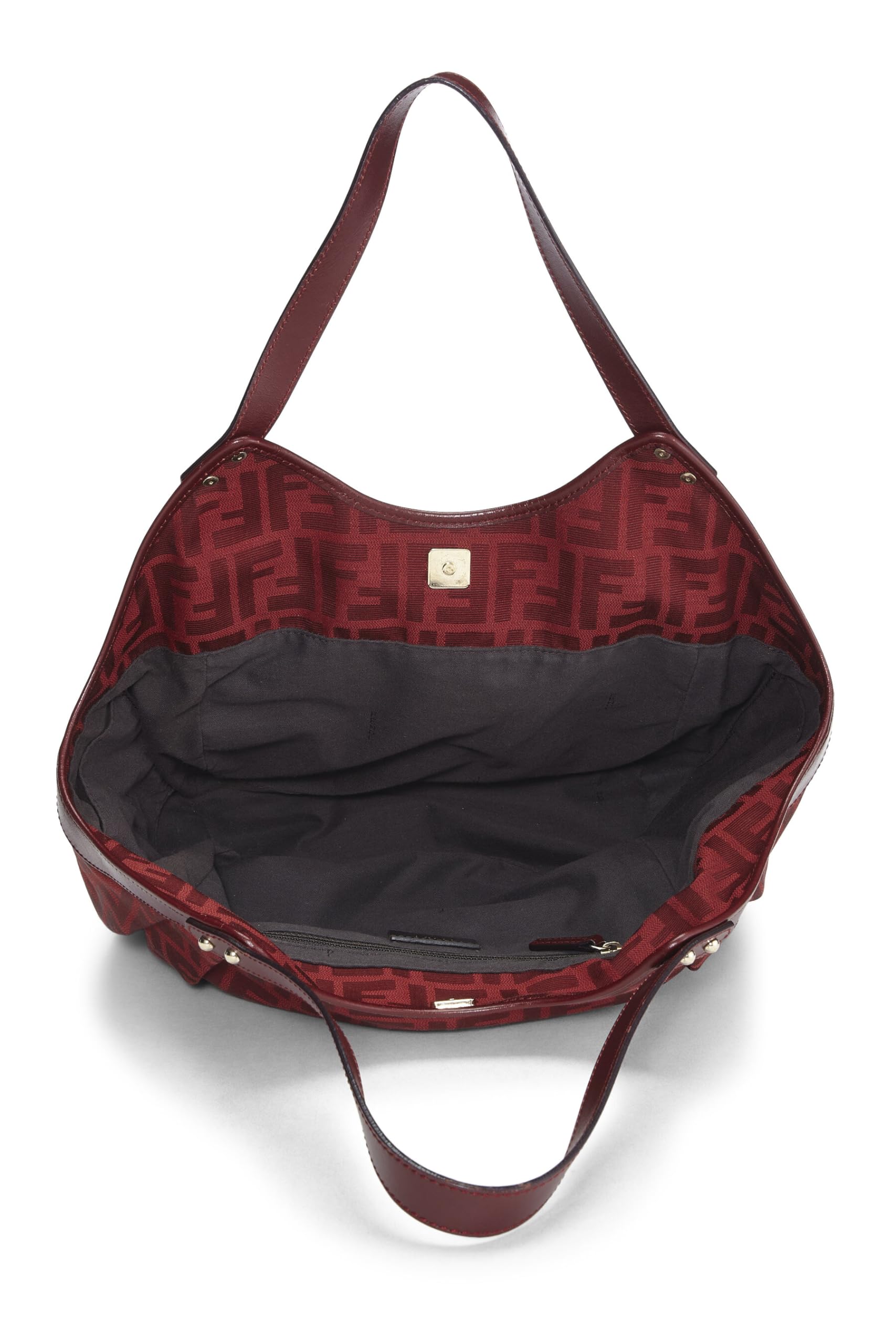 Fendi, Red Zucca Canvas Chef Pocket Tote Small, Red