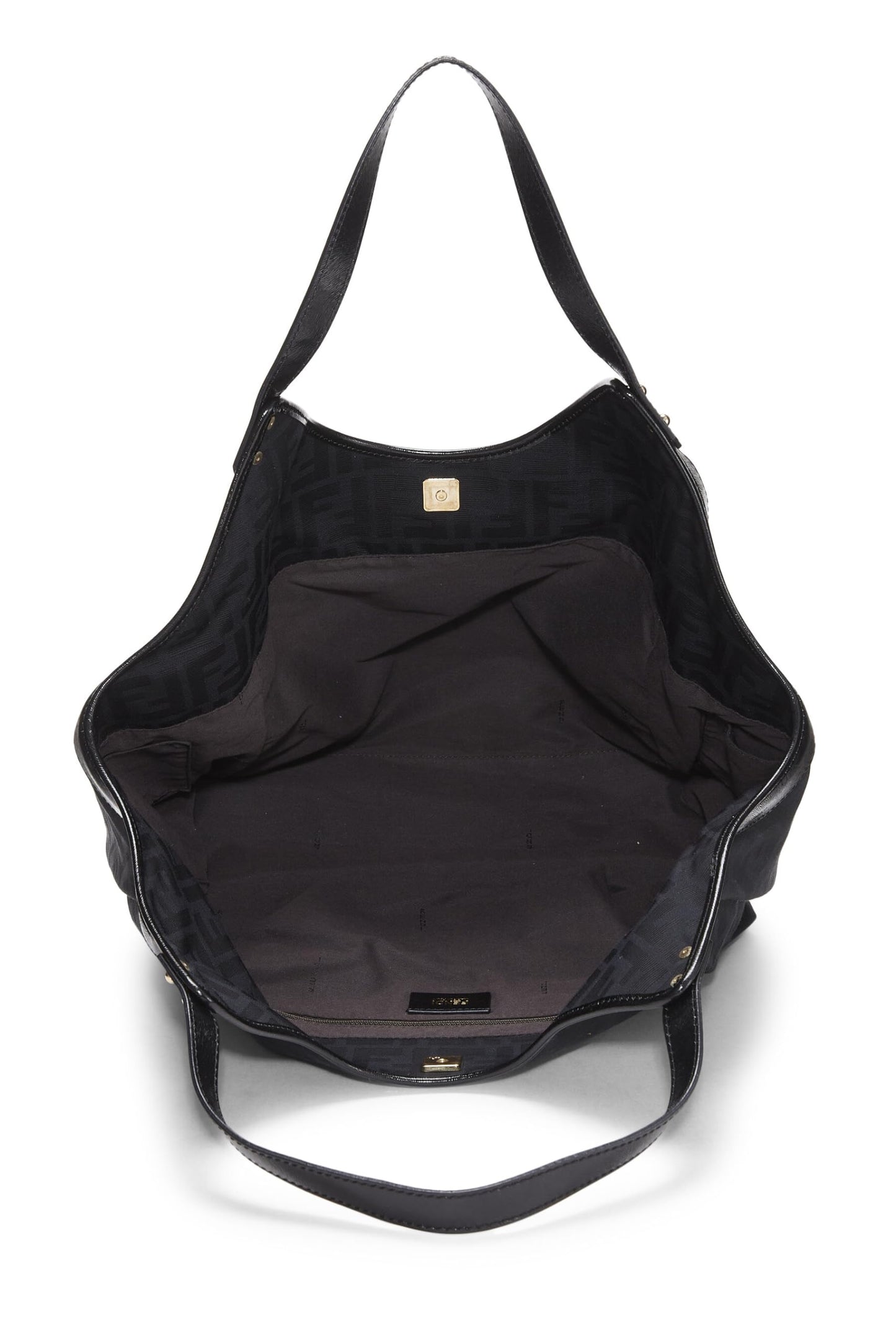 Fendi, Black Zucca Canvas Chef Pocket Tote Large, Black