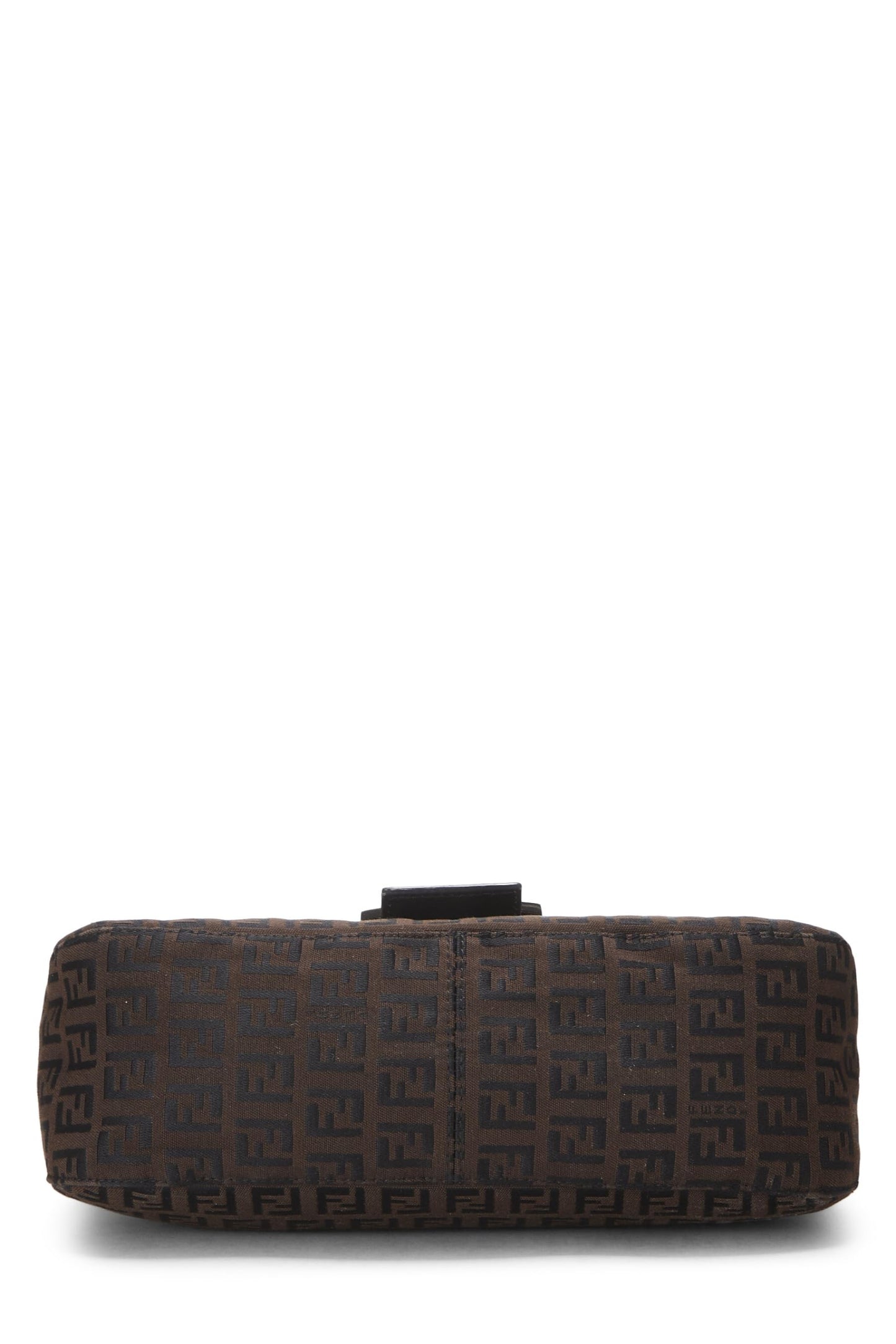 Fendi, Black Nylon Zucchino Shoulder Bag, Brown