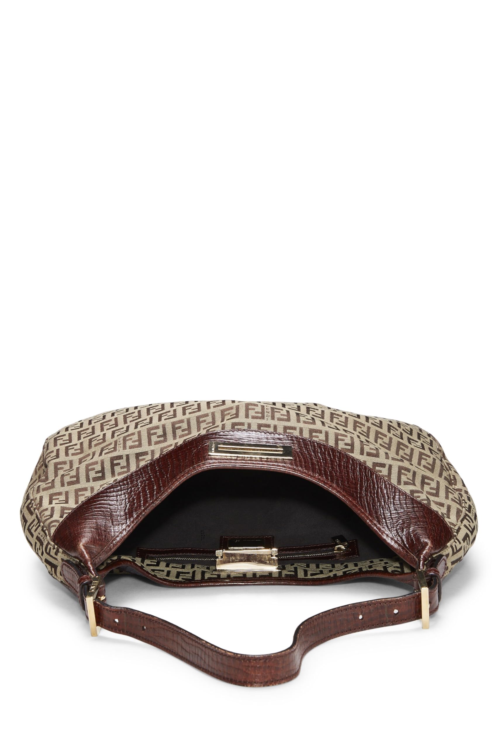 Fendi, Brown Zucchino Canvas Hobo Bag, Brown