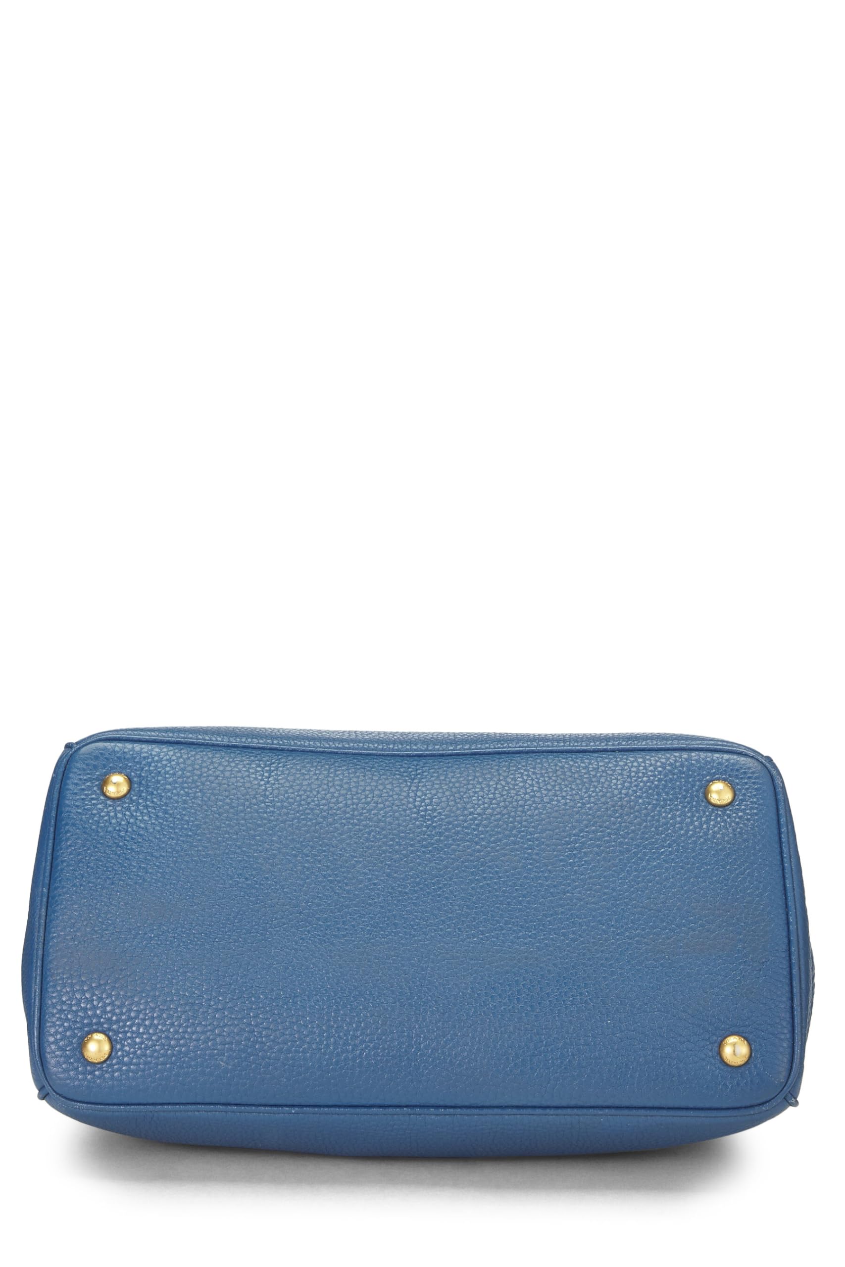 Prada, Blue Vitello Daino Convertible Handbag, Blue