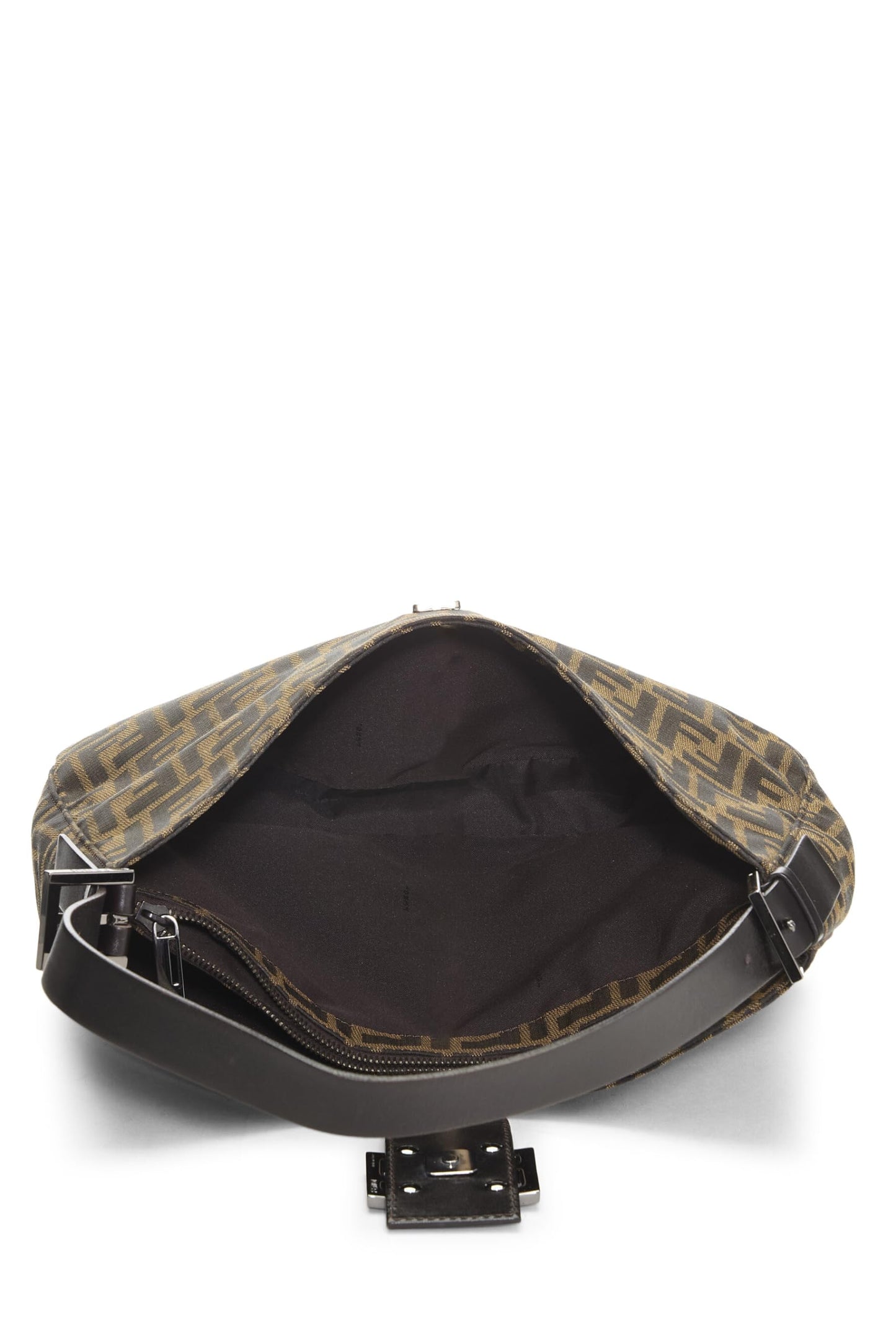Fendi, Brown Zucca Canvas Shoulder Bag, Brown