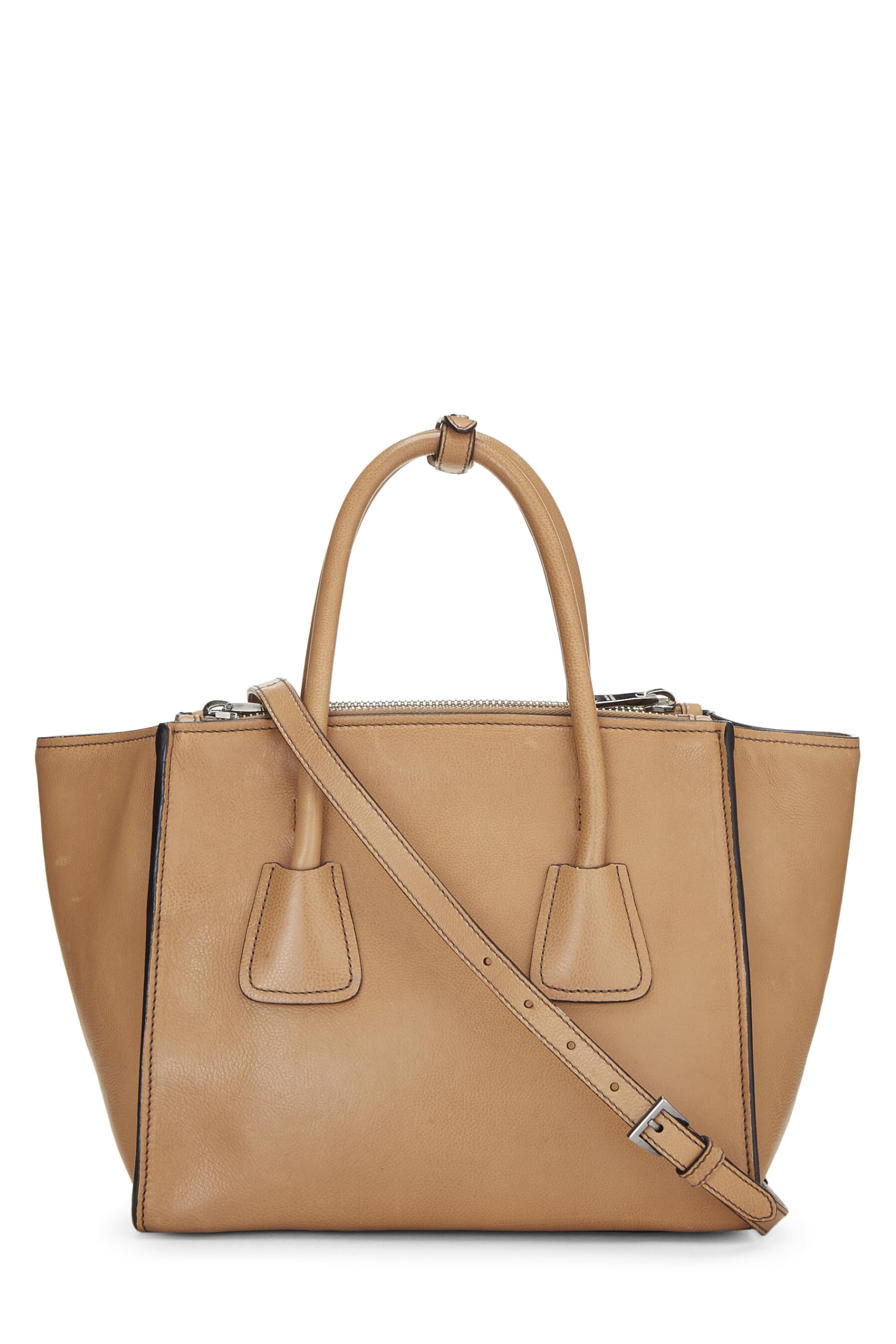 Prada, Brown Calfskin Grace Lux Concept Tote, Brown
