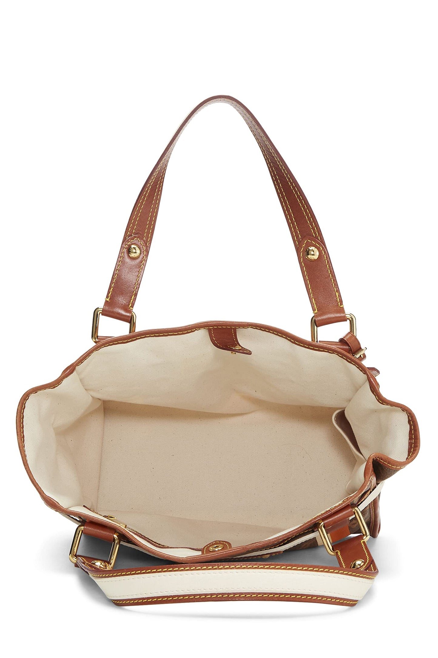 Louis Vuitton, Monogram Rayures Tisse Sac PM, Brown