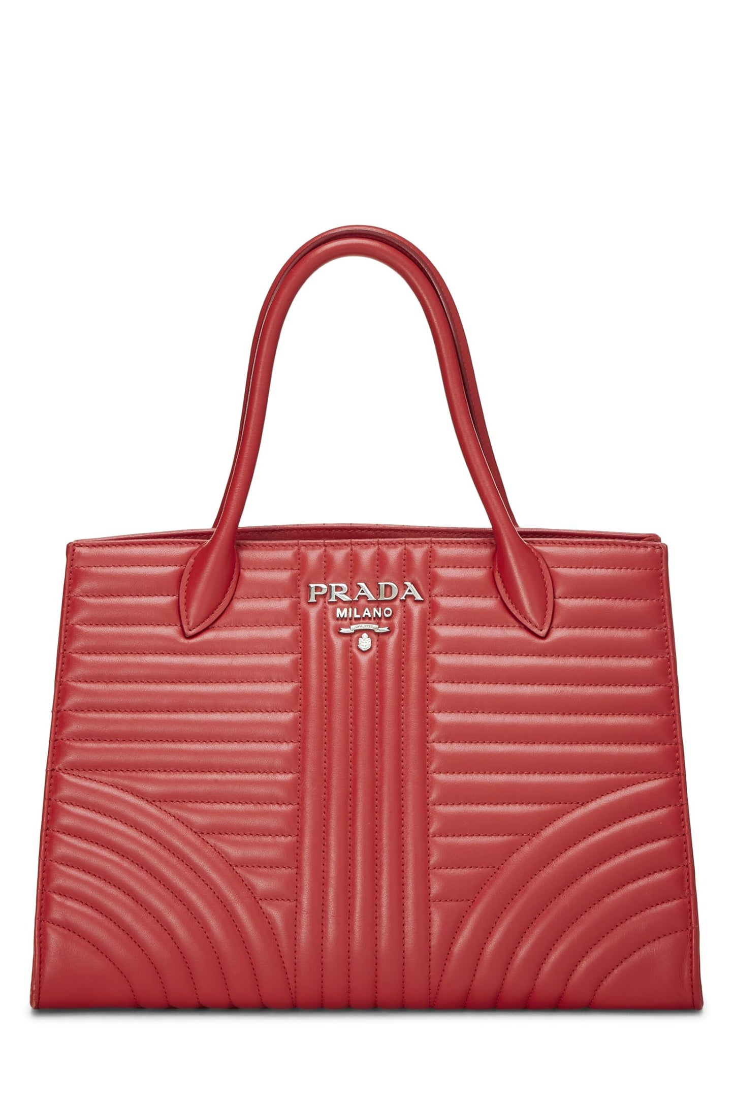 Prada, Red Calfskin Diagramme Tote, Red
