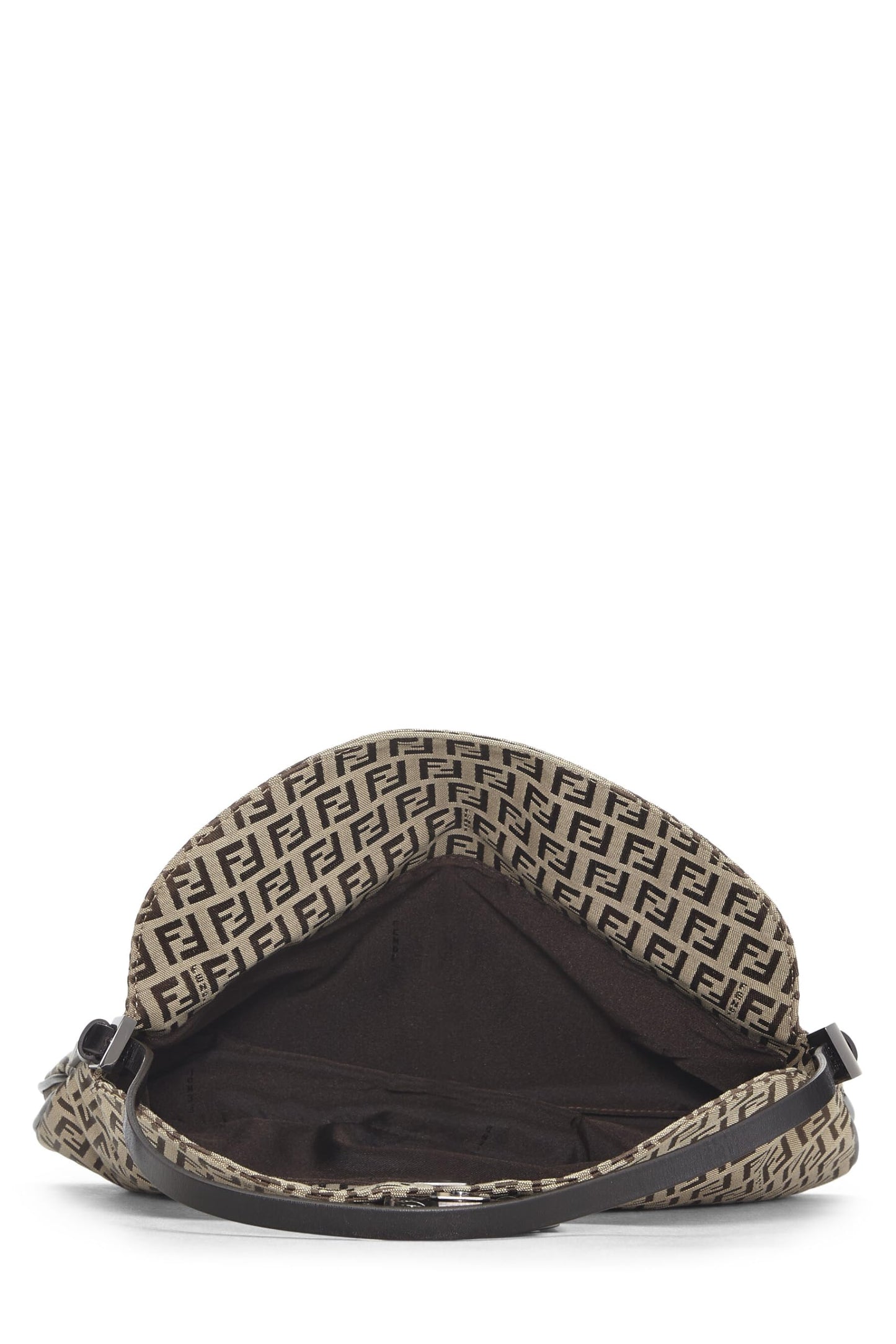 Fendi, Brown Zucchino Canvas Shoulder Bag, Brown