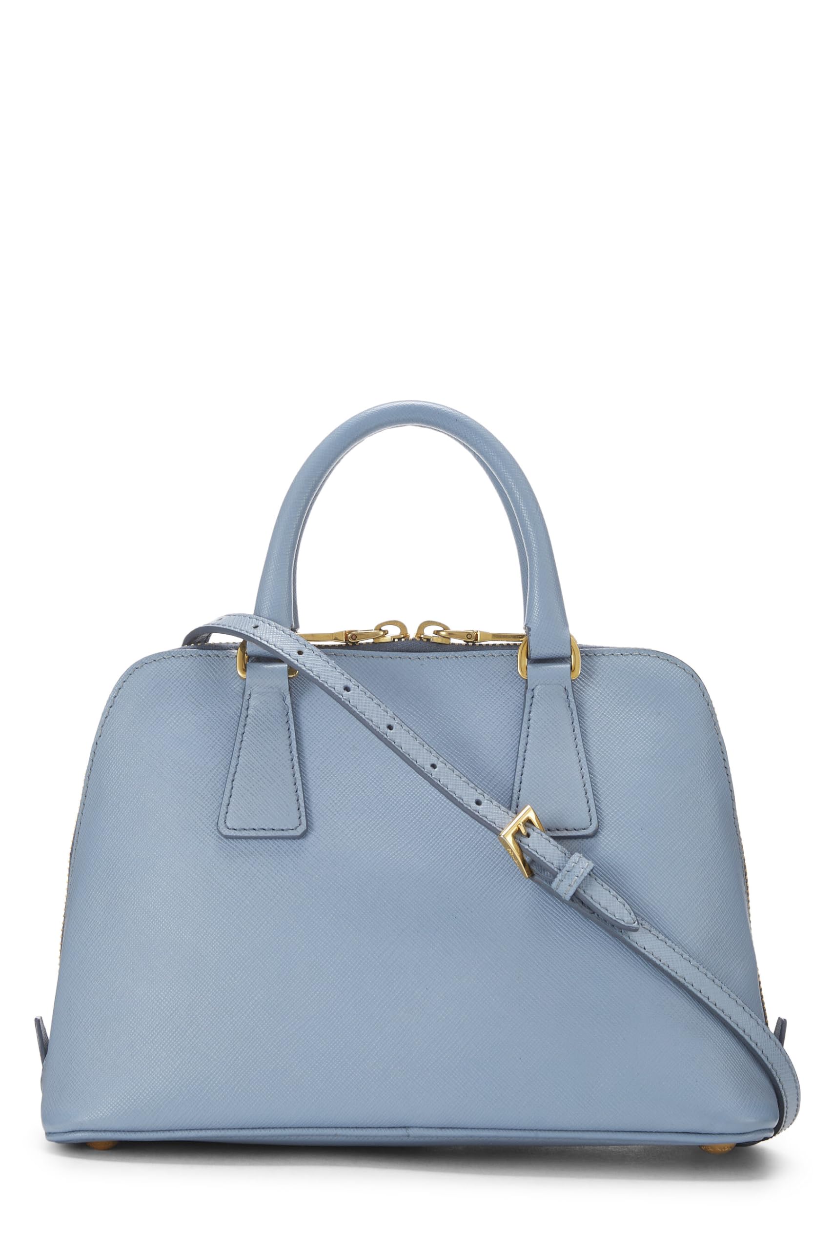Prada, Blue Saffiano Promenade Small, Blue Luxury Handbag