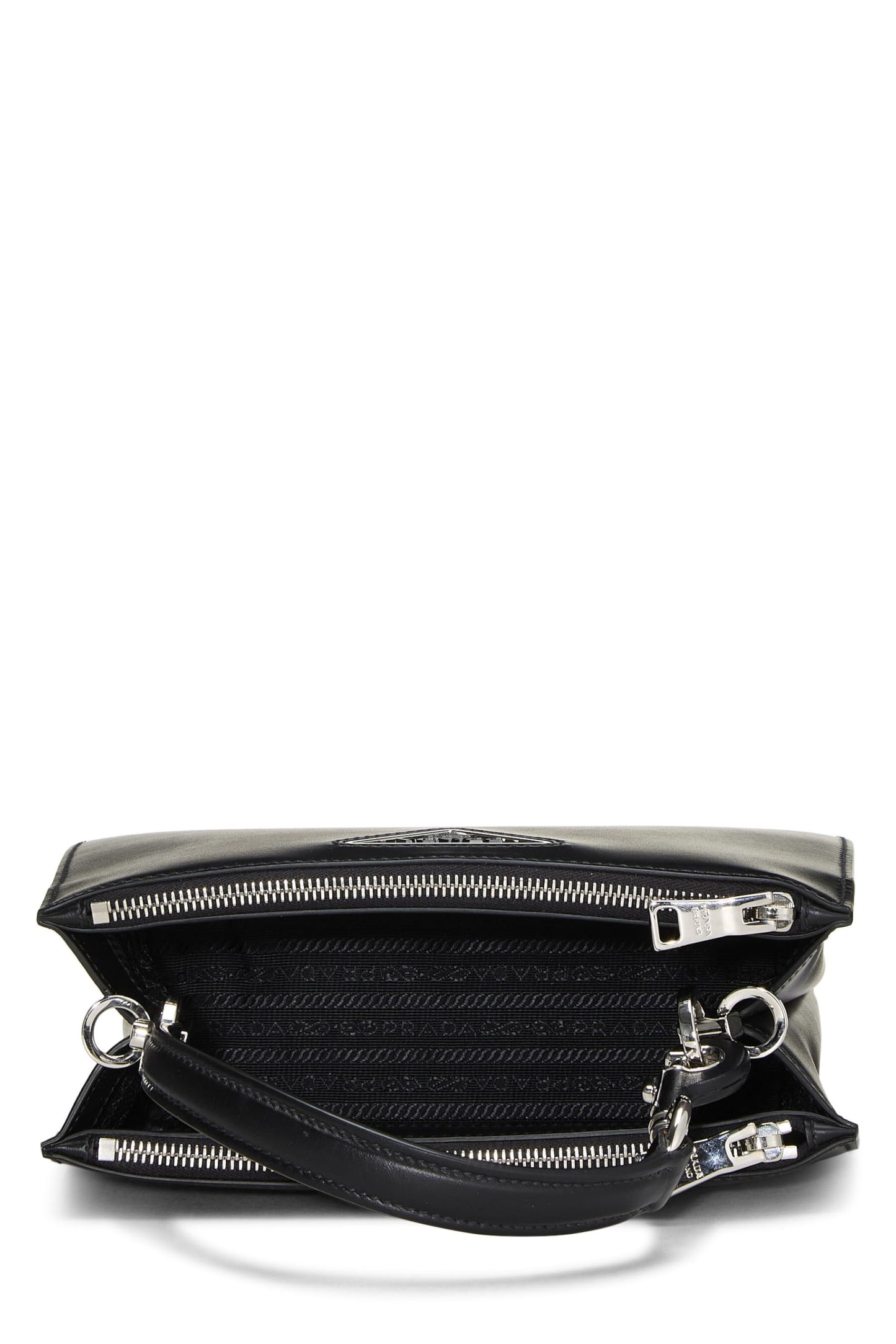 Prada, Black Calfskin Convertible Handbag, Black