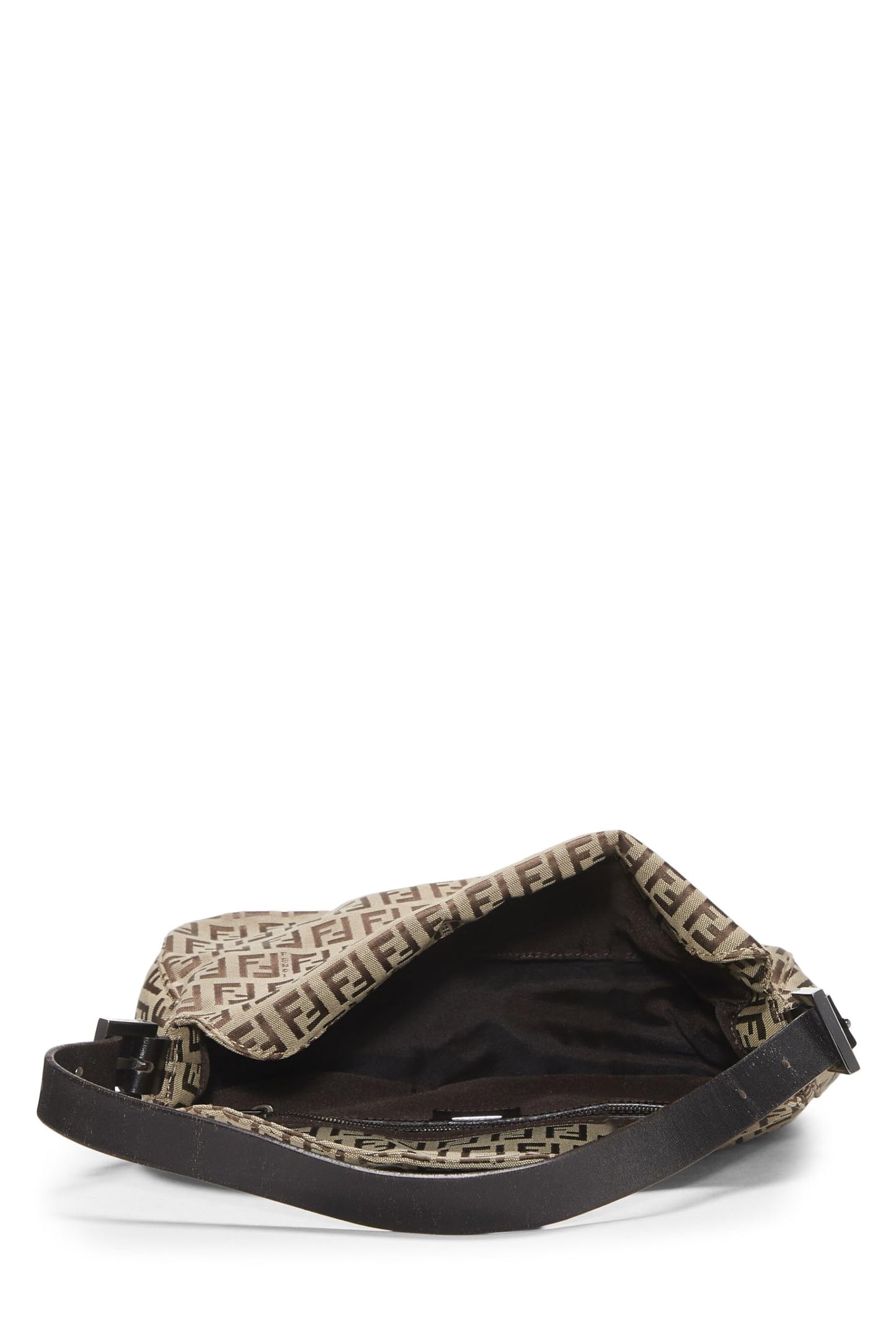 Fendi, Brown Zucchino Canvas Shoulder Bag, Brown