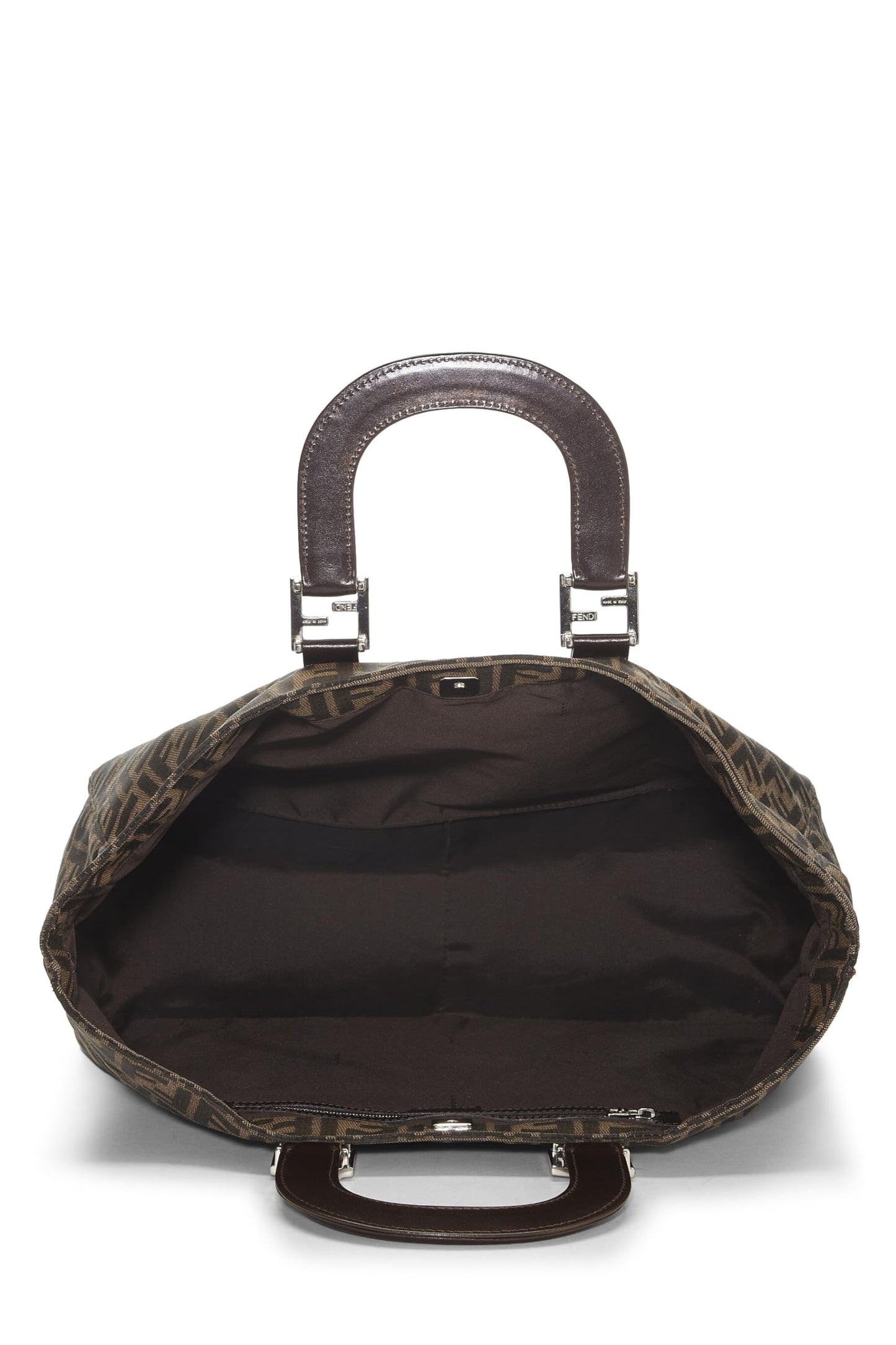 Fendi, Brown Zucca Canvas Handbag Large, Brown